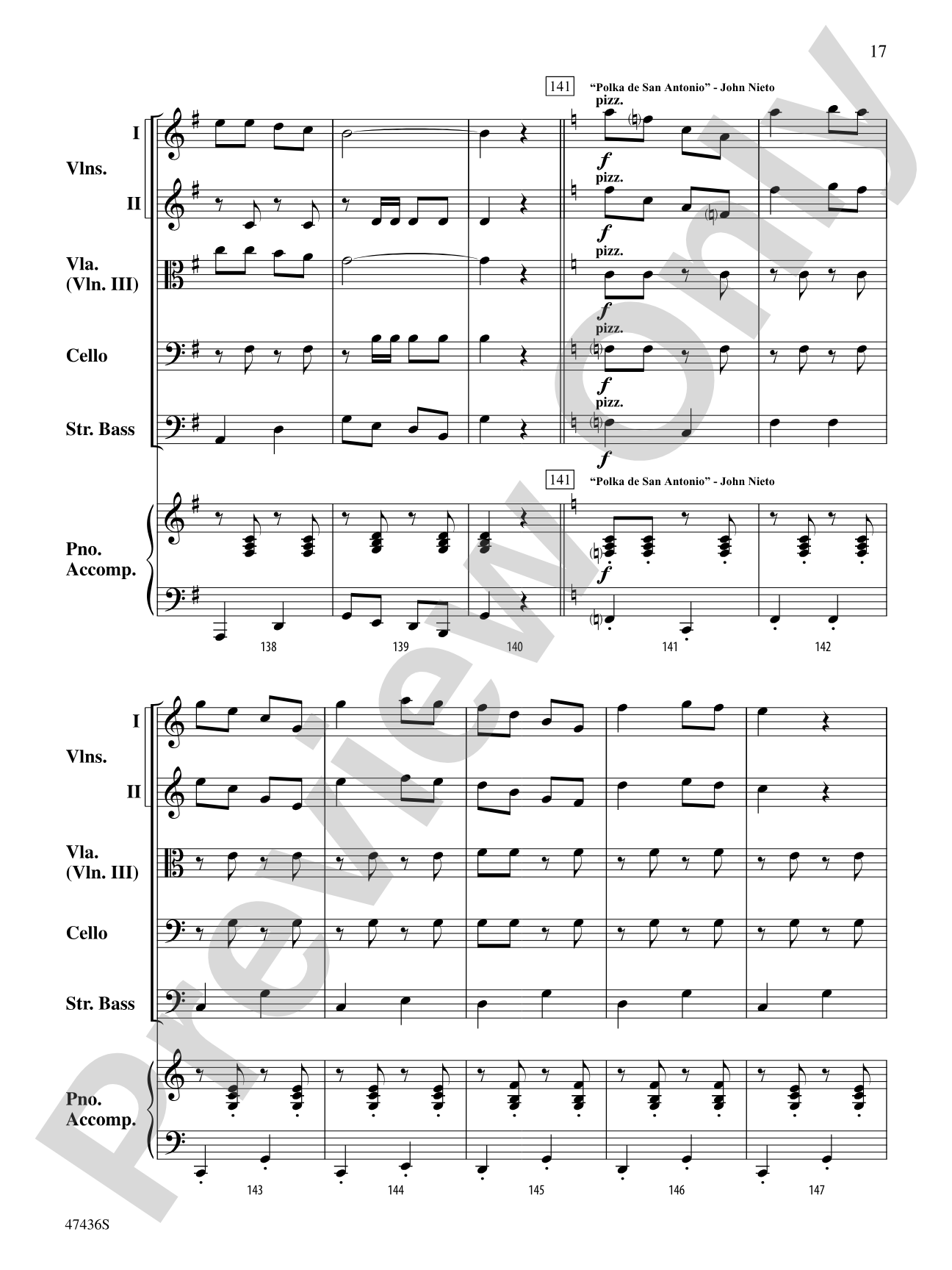 La Fiesta de Cuerdas: String Orchestra Conductor Score & Parts