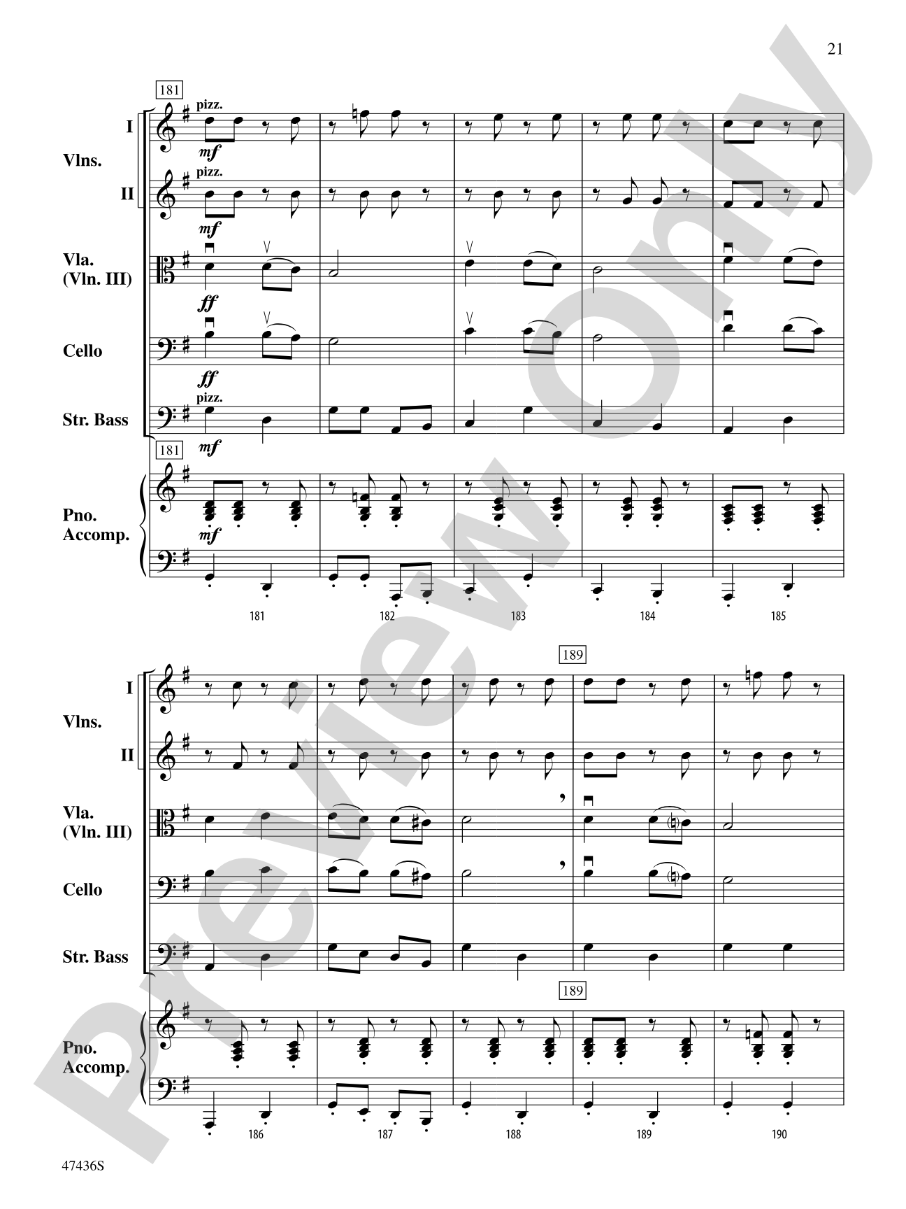 La Fiesta de Cuerdas: String Orchestra Conductor Score & Parts