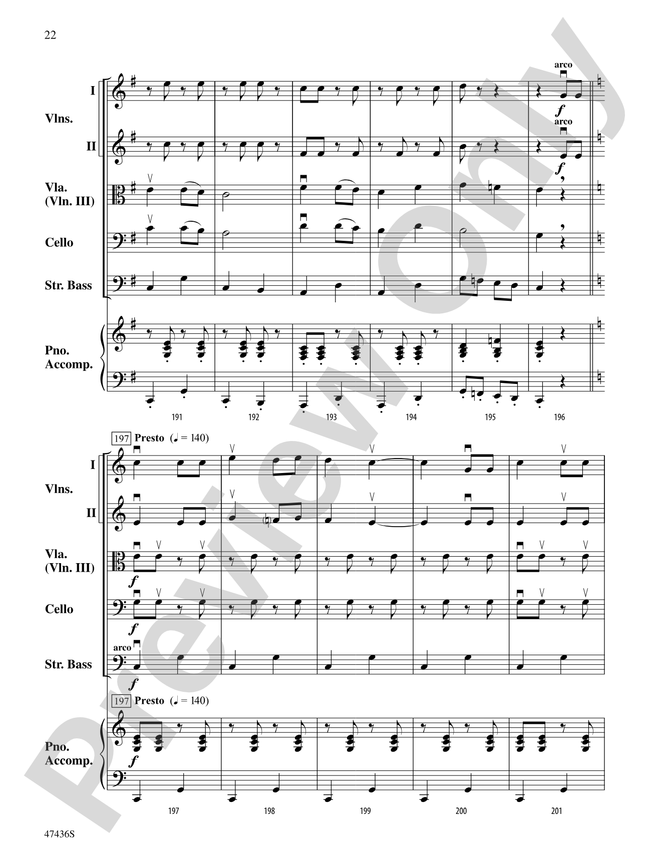 La Fiesta de Cuerdas: String Orchestra Conductor Score & Parts