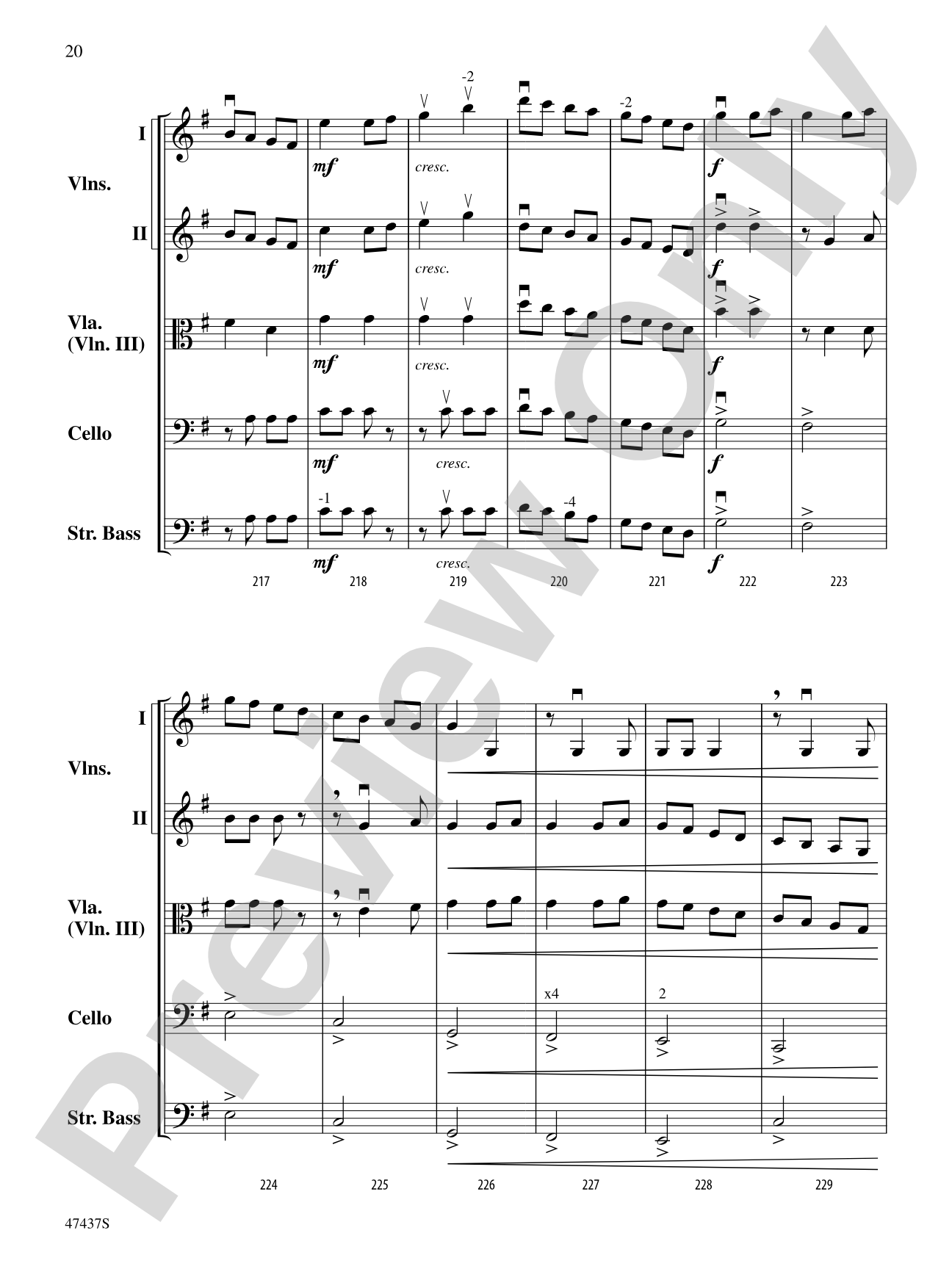 Dance of the Red Dragons: String Orchestra Conductor Score & Parts