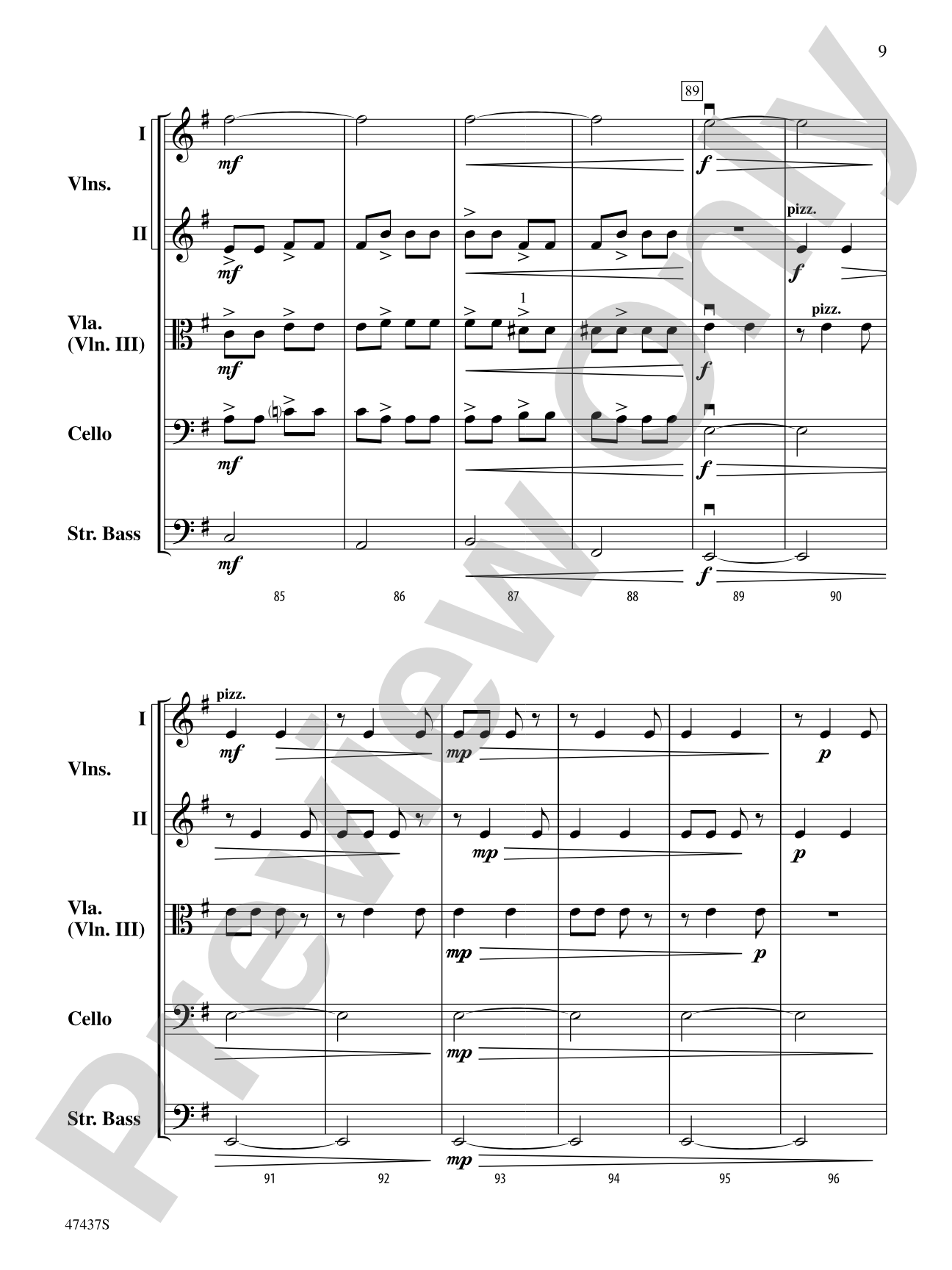 Dance of the Red Dragons: String Orchestra Conductor Score & Parts