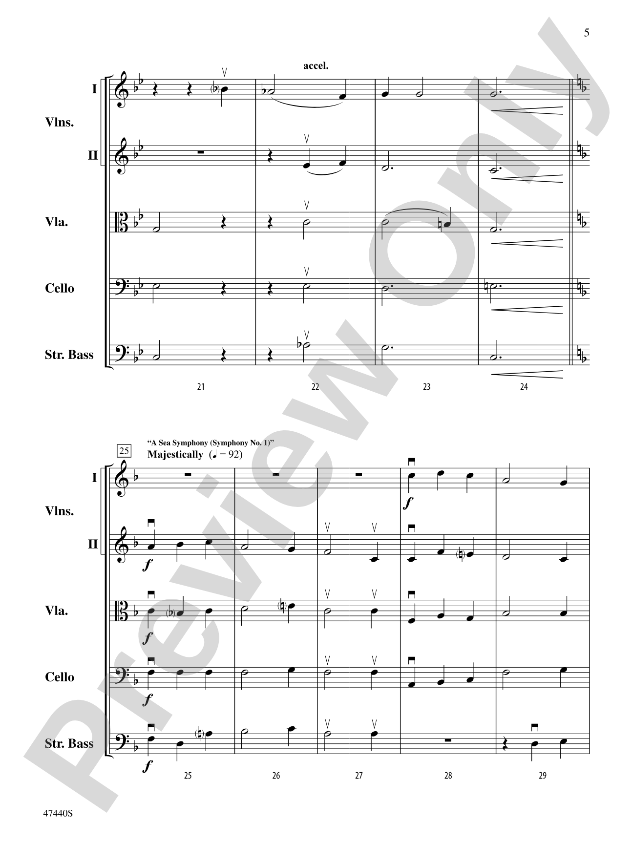 A Ralph Vaughan Williams Portrait: String Orchestra Conductor Score & Parts