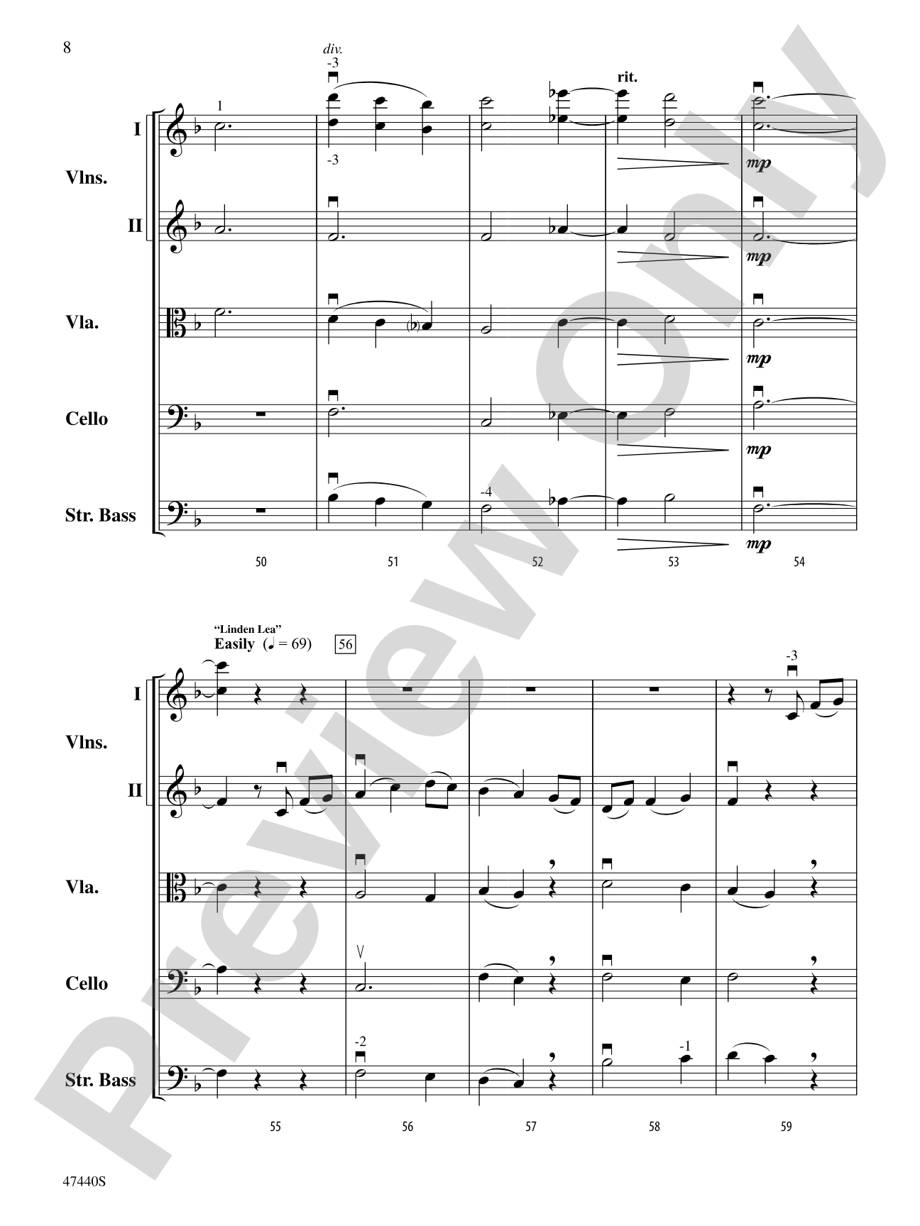 A Ralph Vaughan Williams Portrait: String Orchestra Conductor Score & Parts