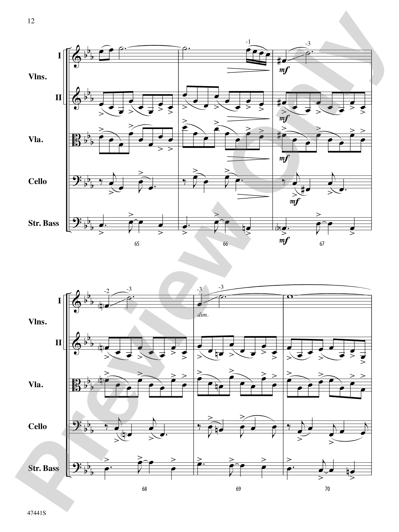 Milonga del Angel: String Orchestra Conductor Score & Parts