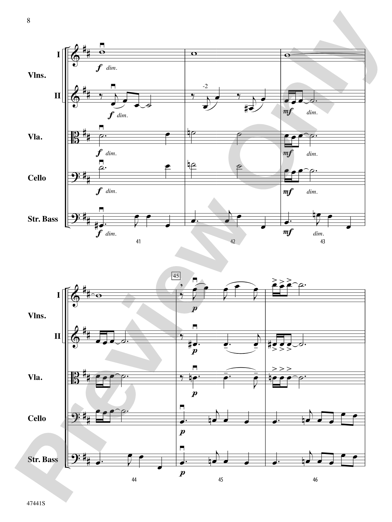 Milonga del Angel: String Orchestra Conductor Score & Parts