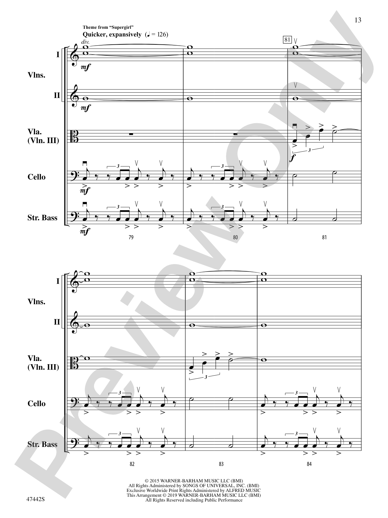 DC Comics Superheroes: String Orchestra Conductor Score & Parts