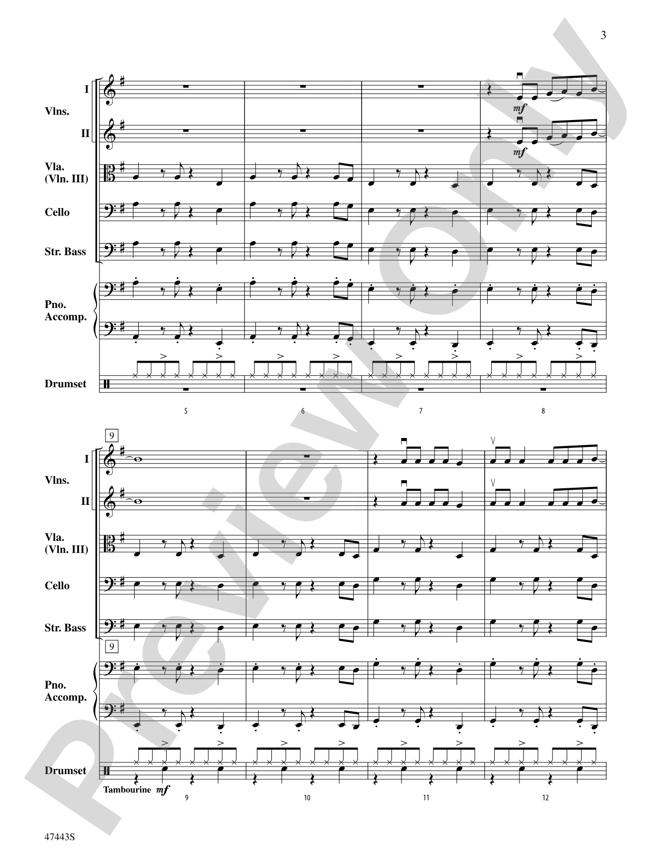 Feel It Still: String Orchestra Conductor Score & Parts