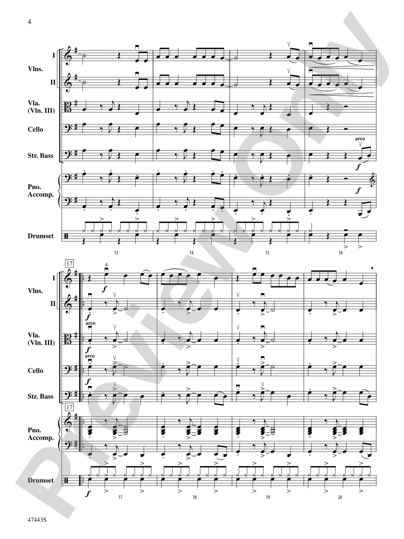 Feel It Still: String Orchestra Conductor Score & Parts
