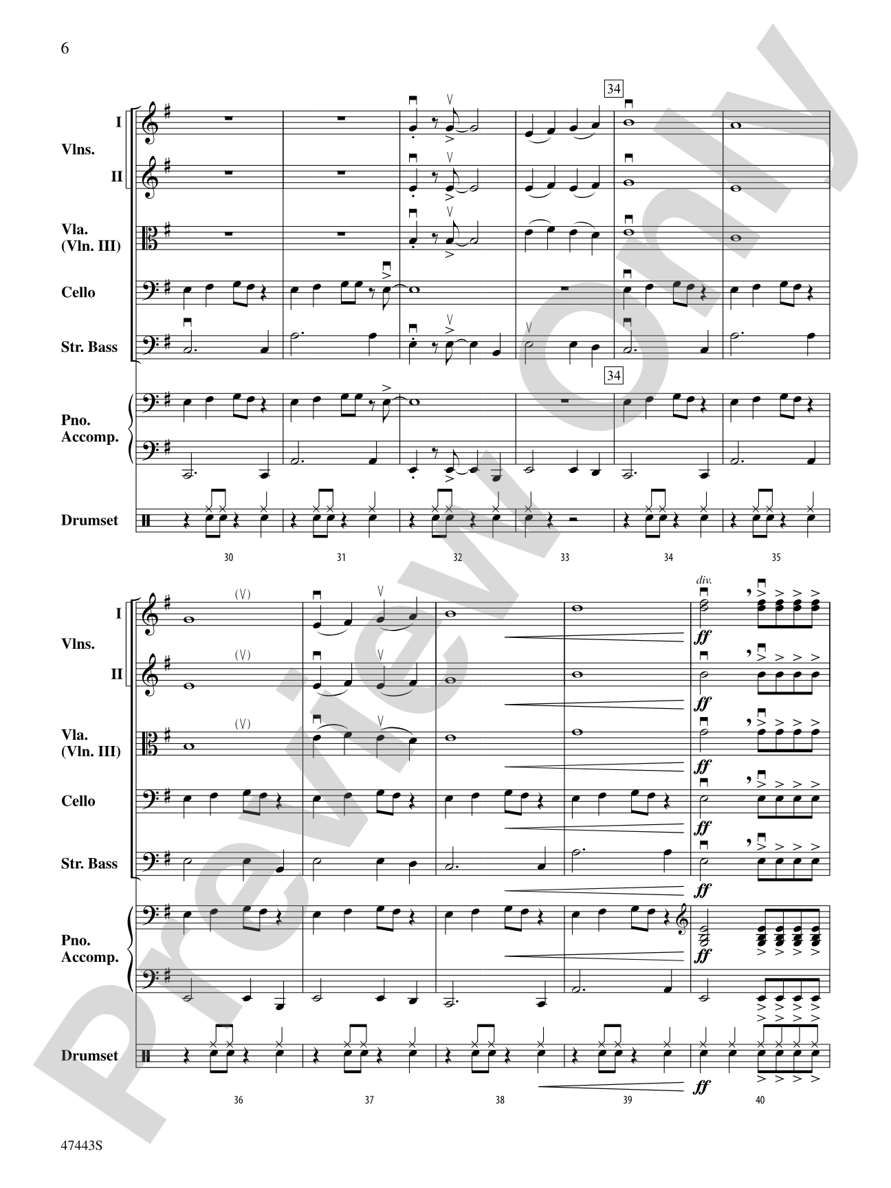 Feel It Still: String Orchestra Conductor Score & Parts