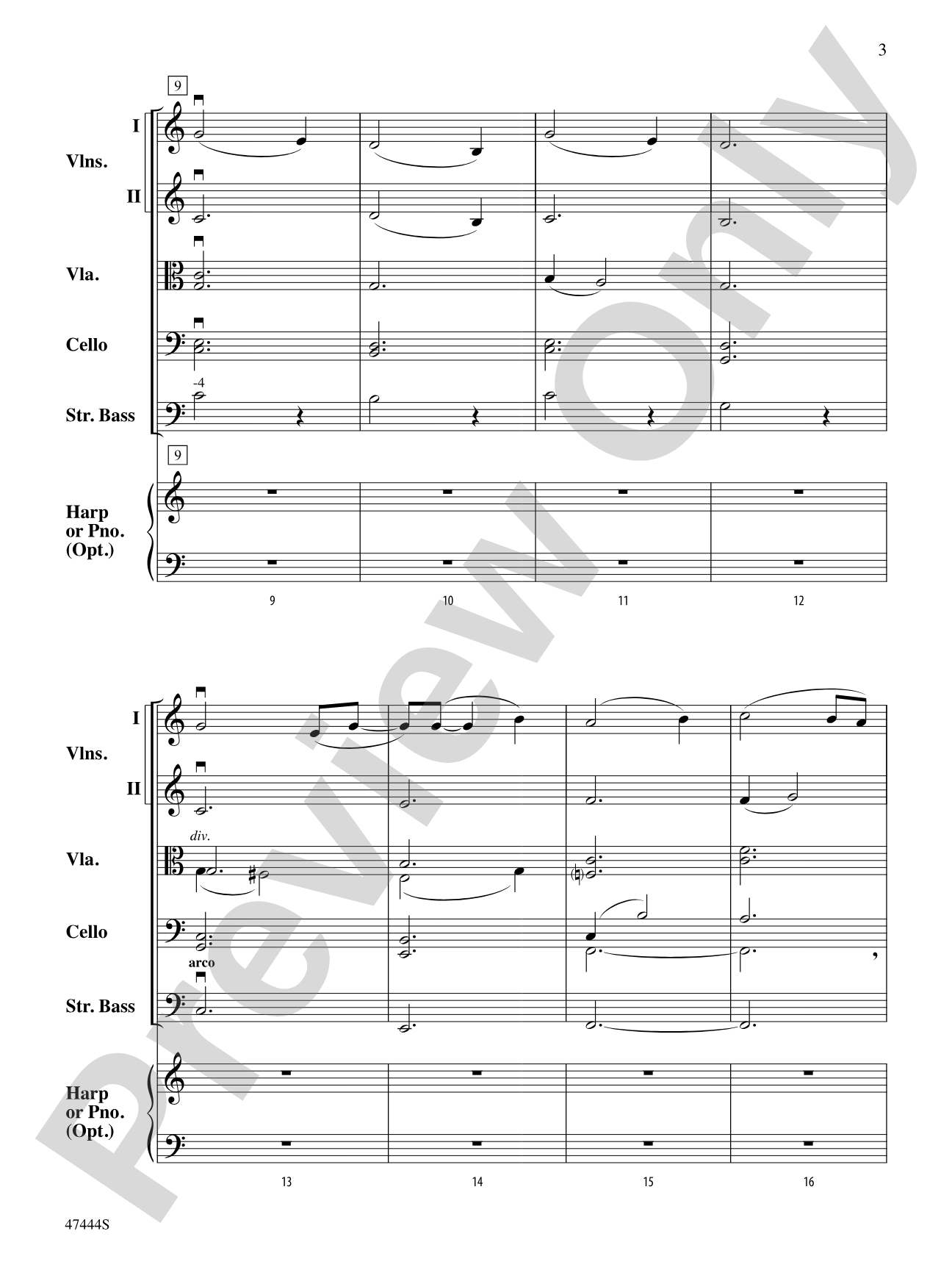 Love Theme: String Orchestra Conductor Score & Parts