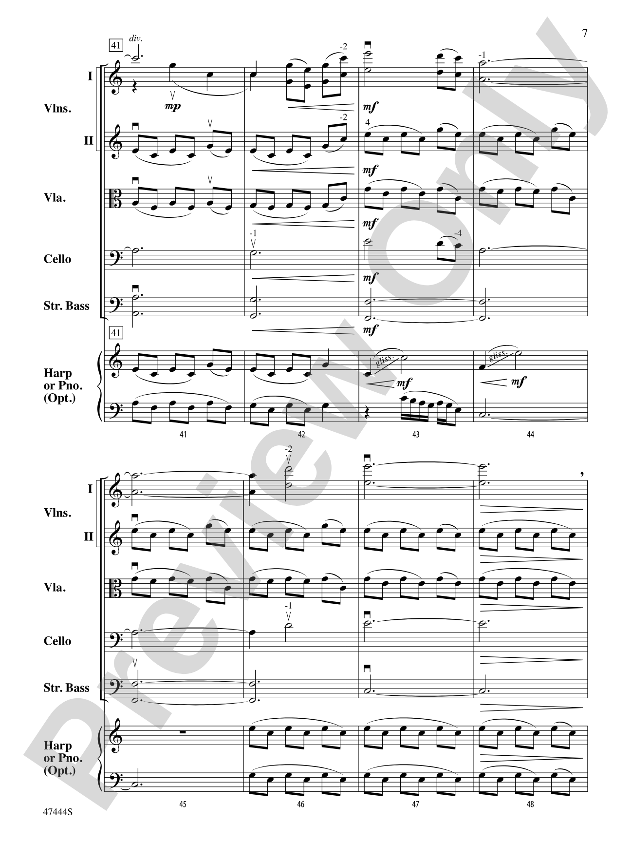 Love Theme: String Orchestra Conductor Score & Parts