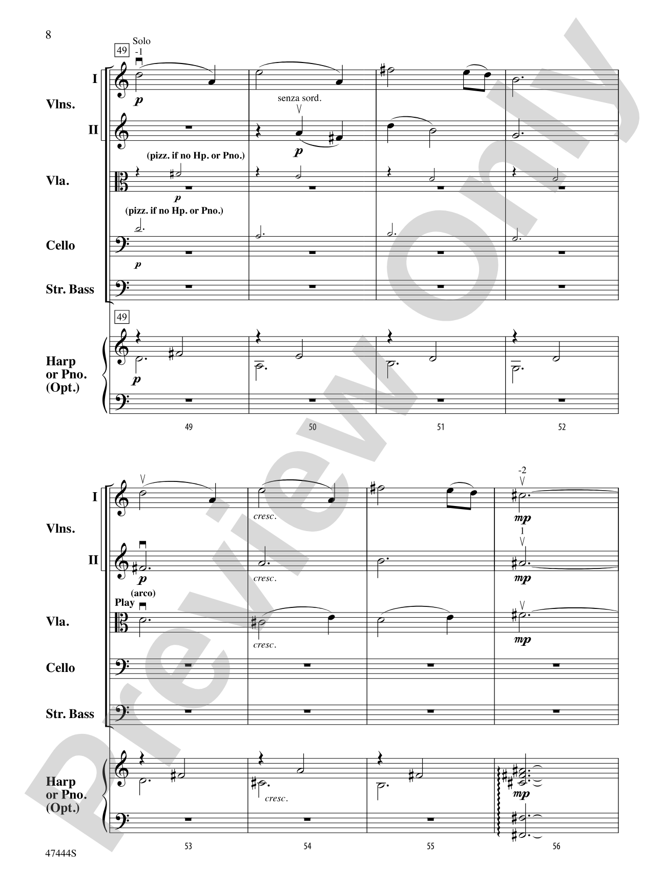 Love Theme: String Orchestra Conductor Score & Parts