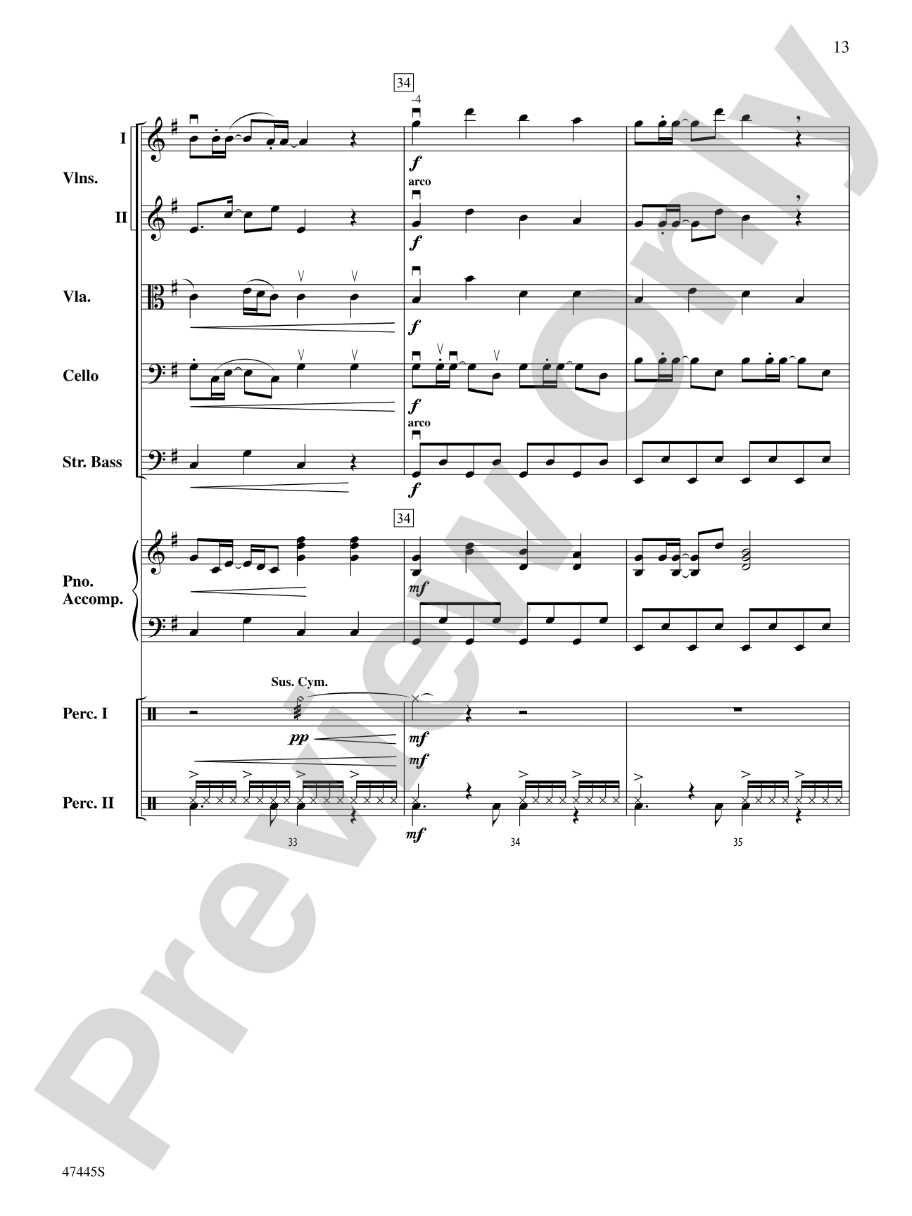 Smallfoot: String Orchestra Conductor Score & Parts