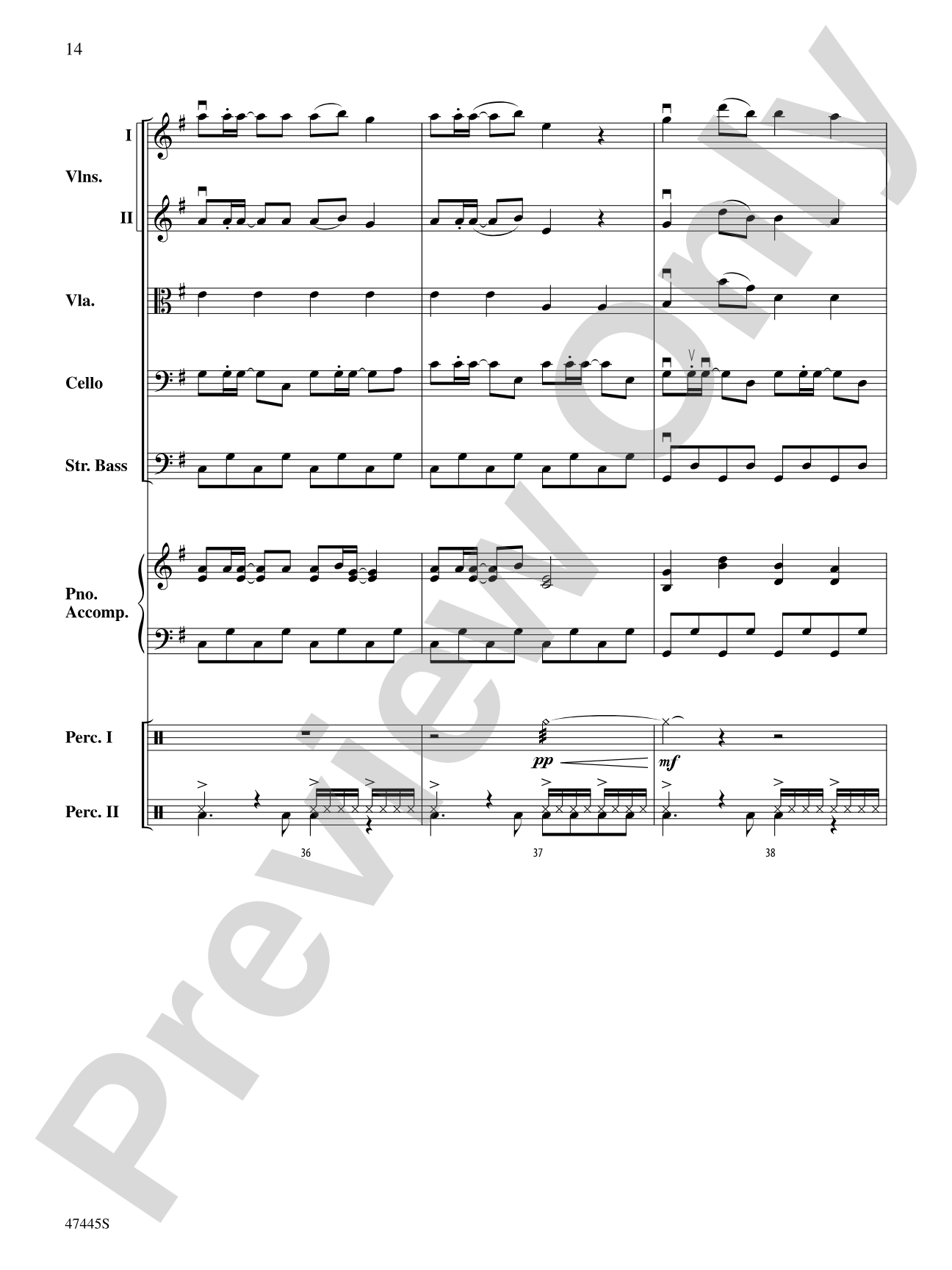 Smallfoot: String Orchestra Conductor Score & Parts
