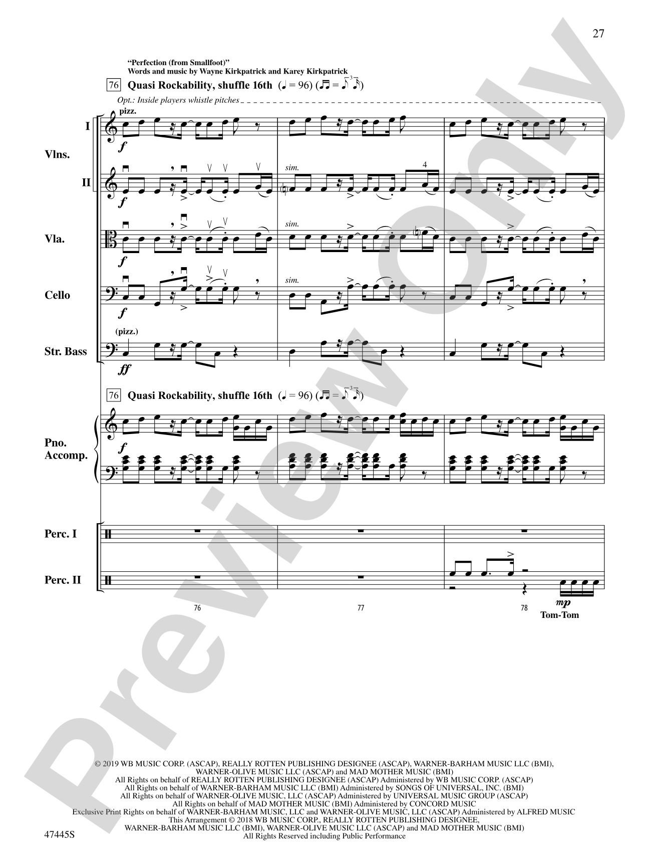 Smallfoot: String Orchestra Conductor Score & Parts