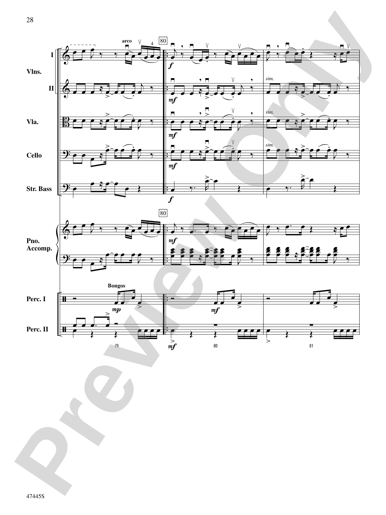 Smallfoot: String Orchestra Conductor Score & Parts