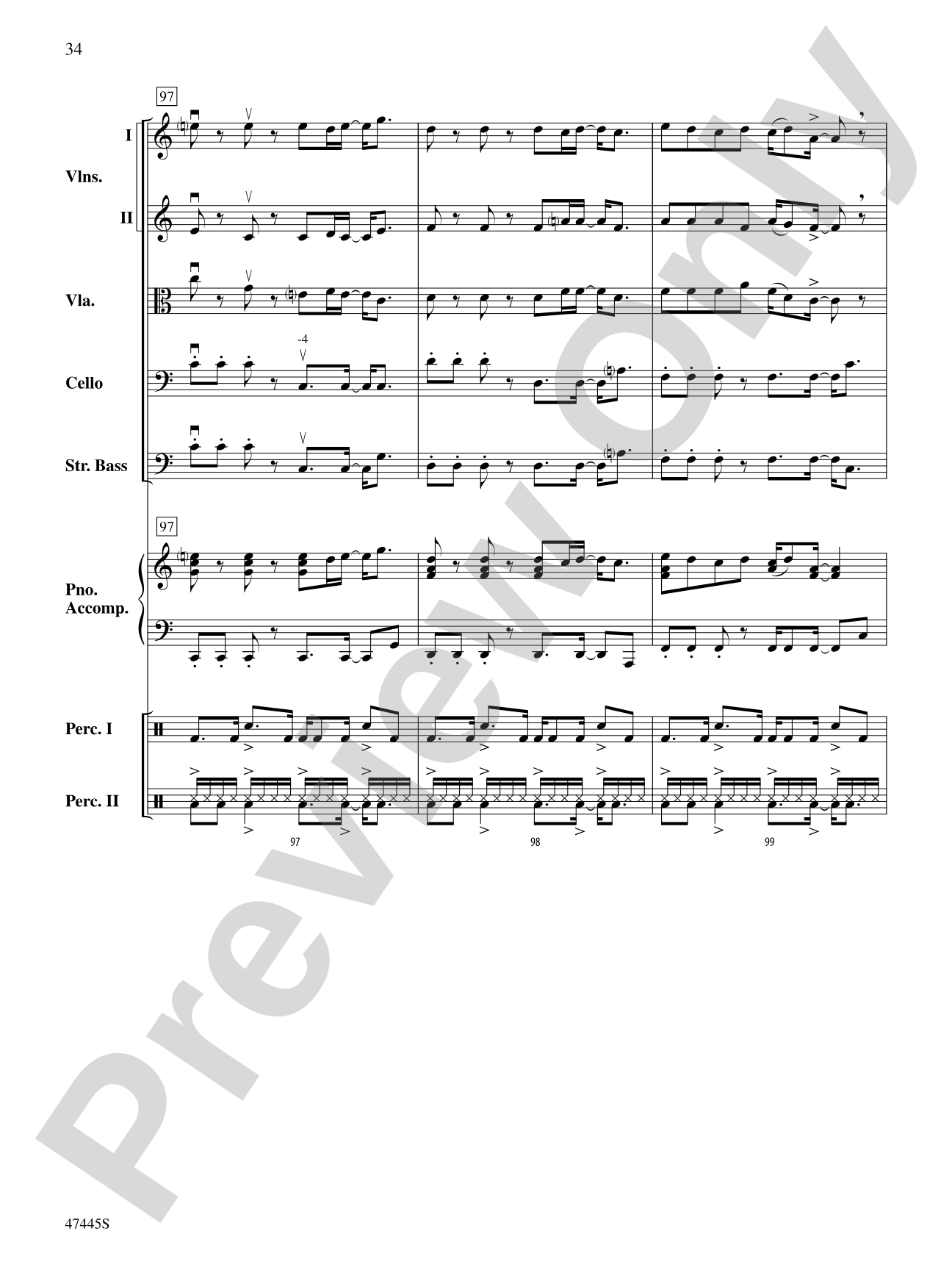 Smallfoot: String Orchestra Conductor Score & Parts