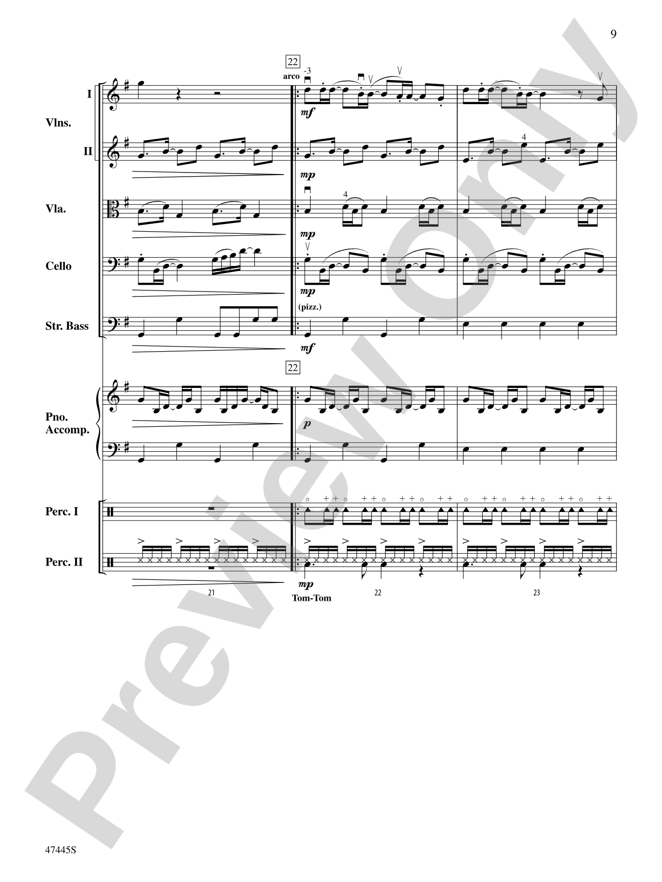 Smallfoot: String Orchestra Conductor Score & Parts