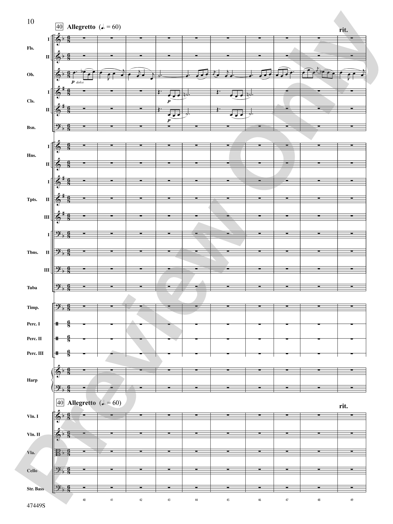 Overture from Orpheus in the Underworld: Full Orchestra Conductor Score & Parts