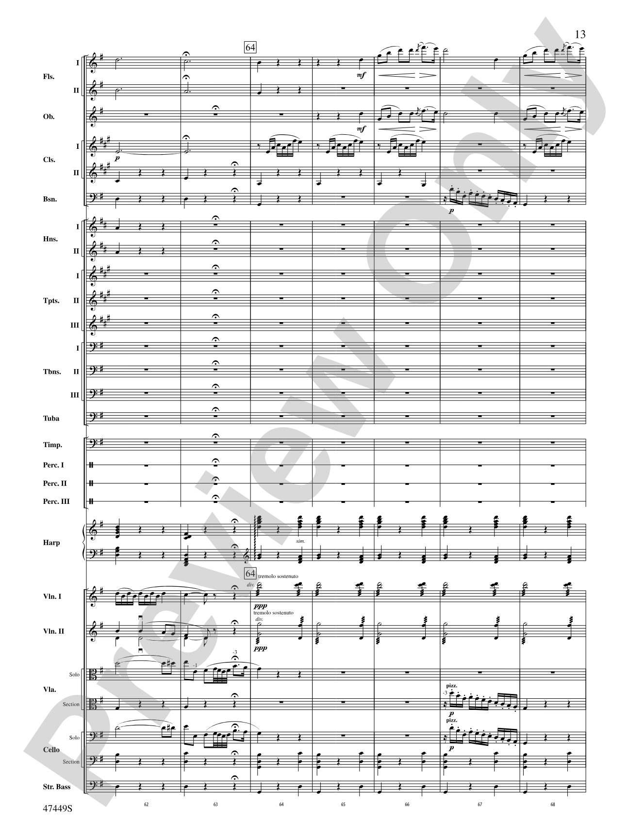 Overture from Orpheus in the Underworld: Full Orchestra Conductor Score & Parts