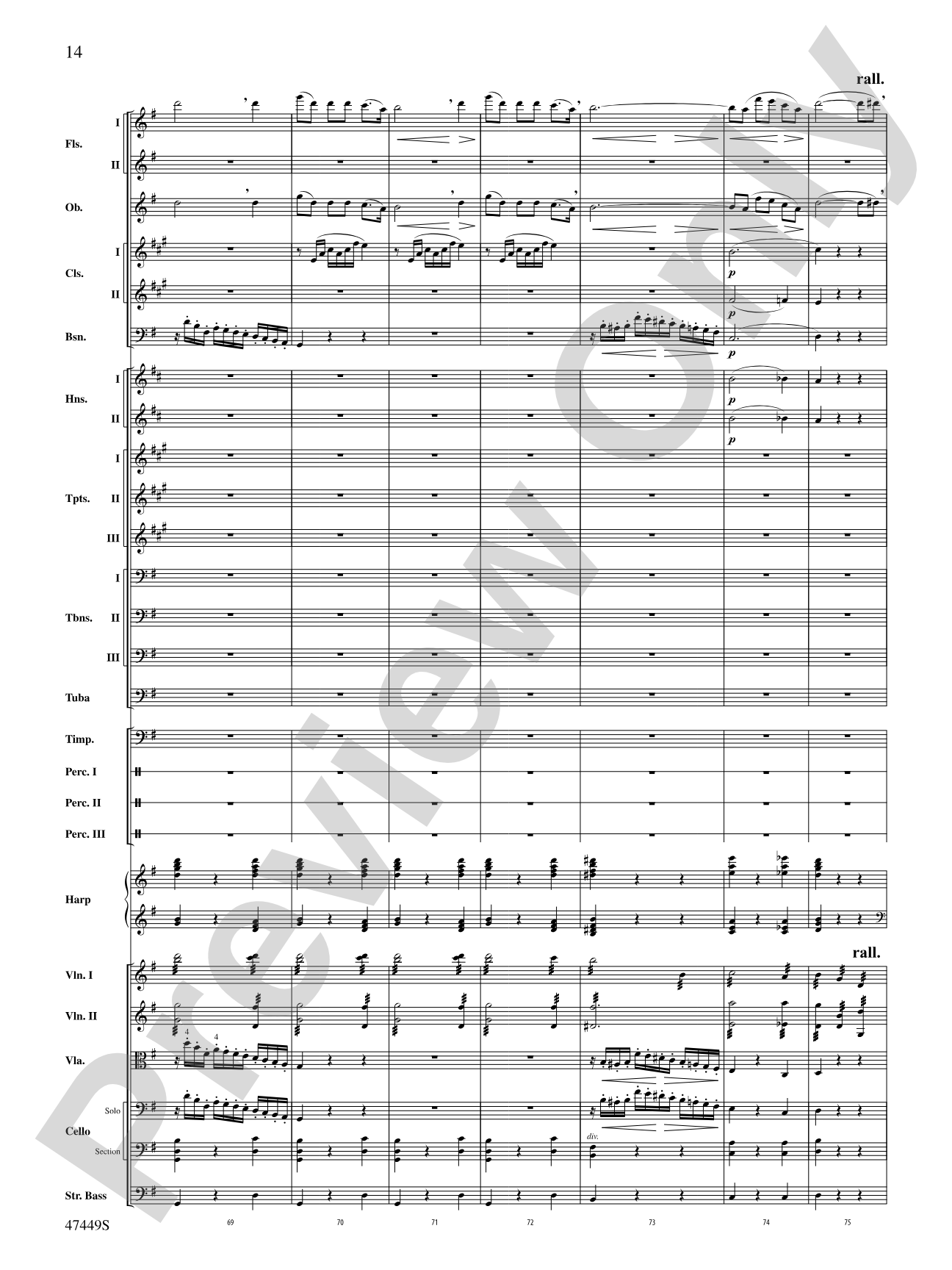Overture from Orpheus in the Underworld: Full Orchestra Conductor Score & Parts