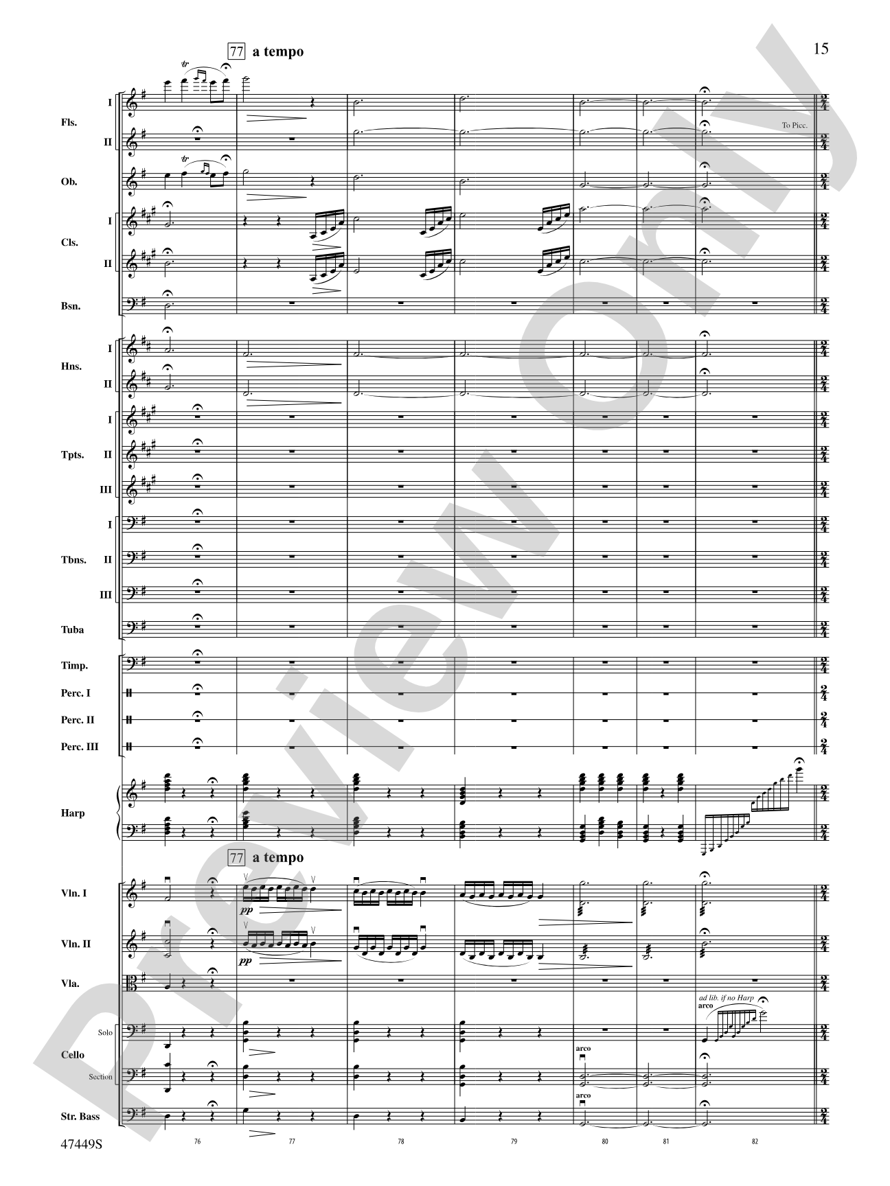 Overture from Orpheus in the Underworld: Full Orchestra Conductor Score & Parts