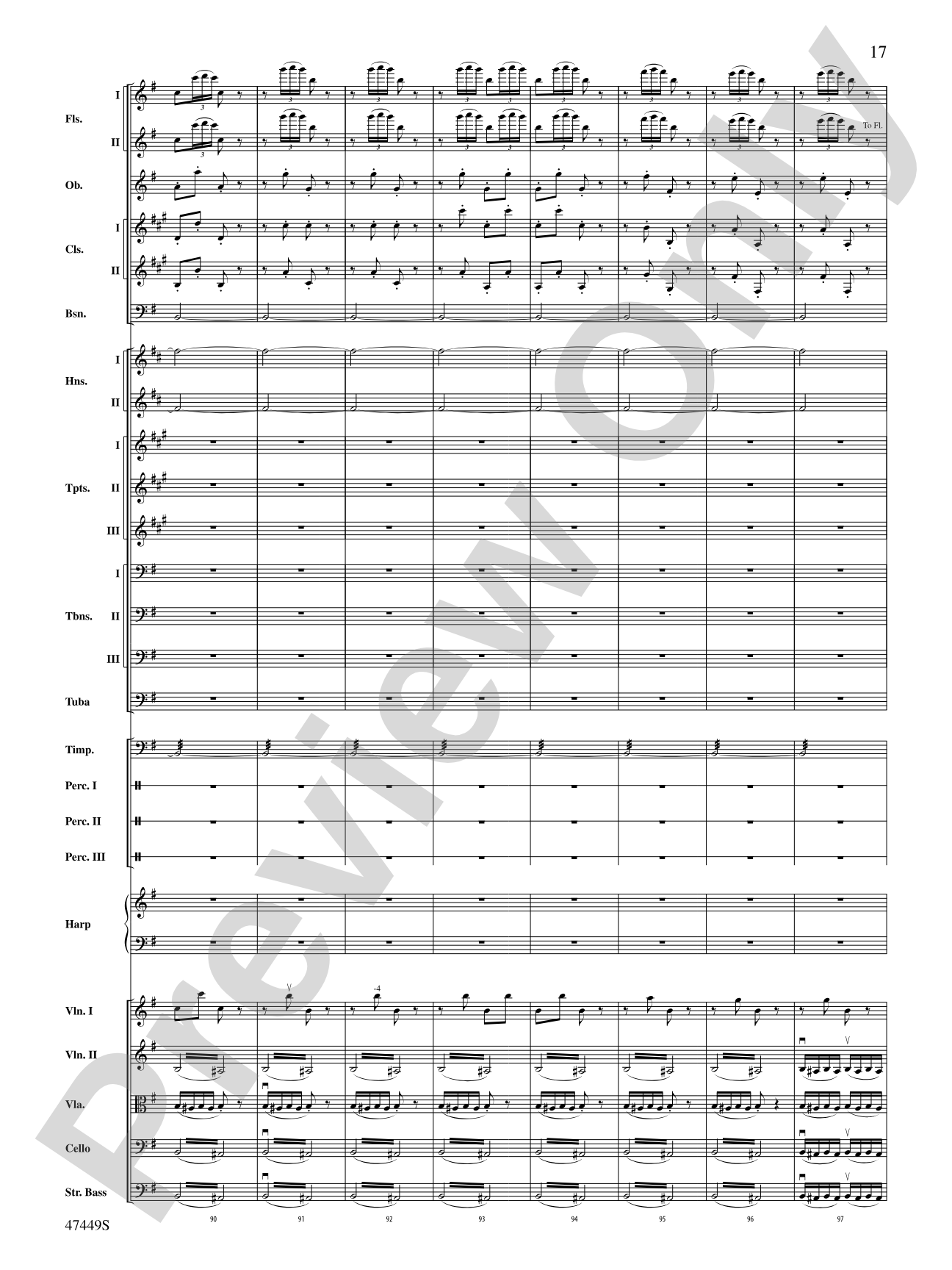 Overture from Orpheus in the Underworld: Full Orchestra Conductor Score & Parts