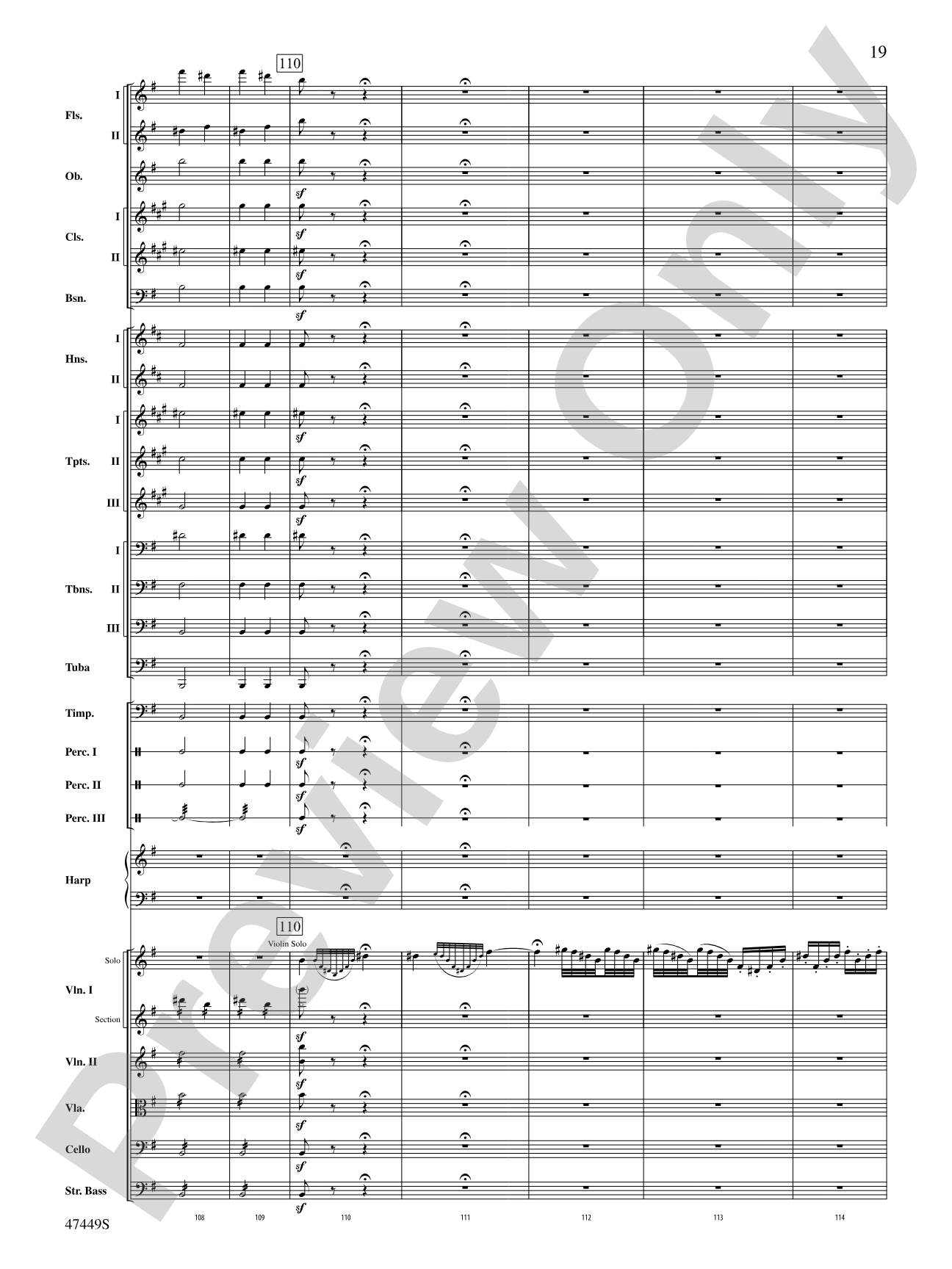 Overture from Orpheus in the Underworld: Full Orchestra Conductor Score & Parts