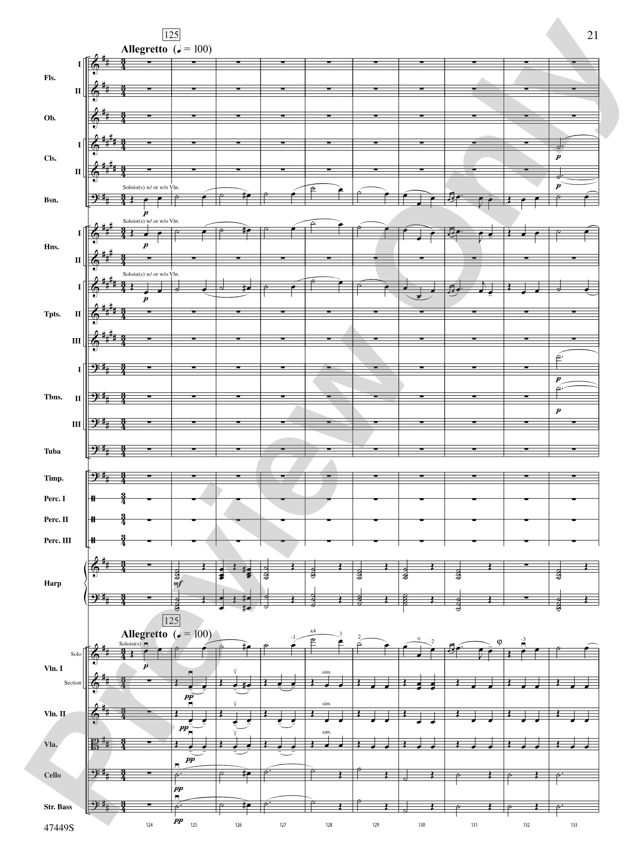 Overture from Orpheus in the Underworld: Full Orchestra Conductor Score & Parts
