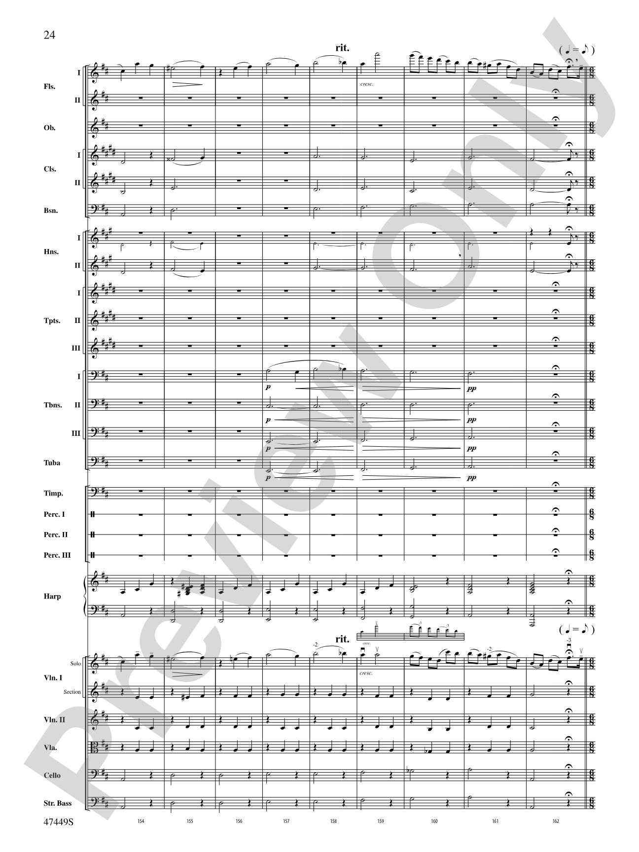 Overture from Orpheus in the Underworld: Full Orchestra Conductor Score & Parts