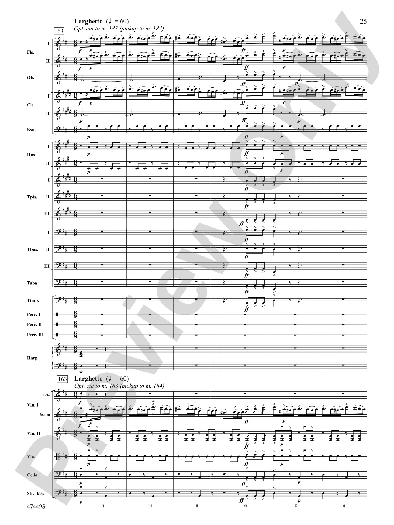 Overture from Orpheus in the Underworld: Full Orchestra Conductor Score & Parts