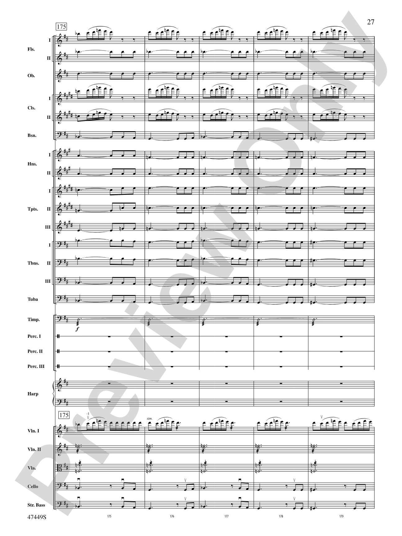 Overture from Orpheus in the Underworld: Full Orchestra Conductor Score & Parts