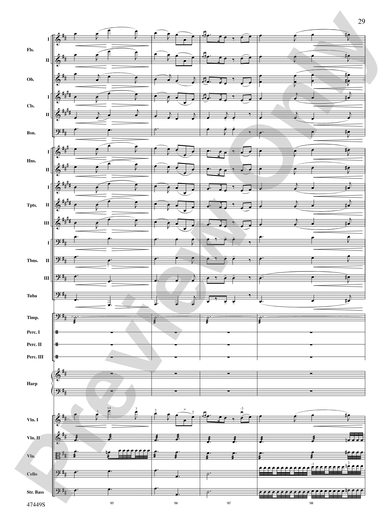 Overture from Orpheus in the Underworld: Full Orchestra Conductor Score & Parts