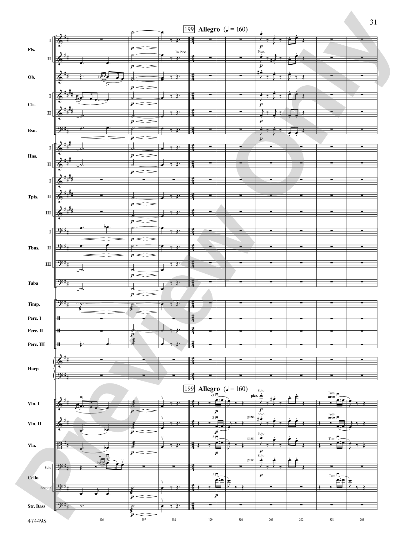 Overture from Orpheus in the Underworld: Full Orchestra Conductor Score & Parts