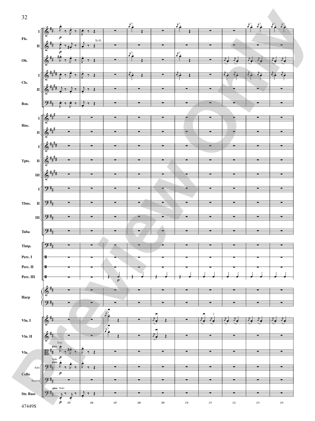 Overture from Orpheus in the Underworld: Full Orchestra Conductor Score & Parts