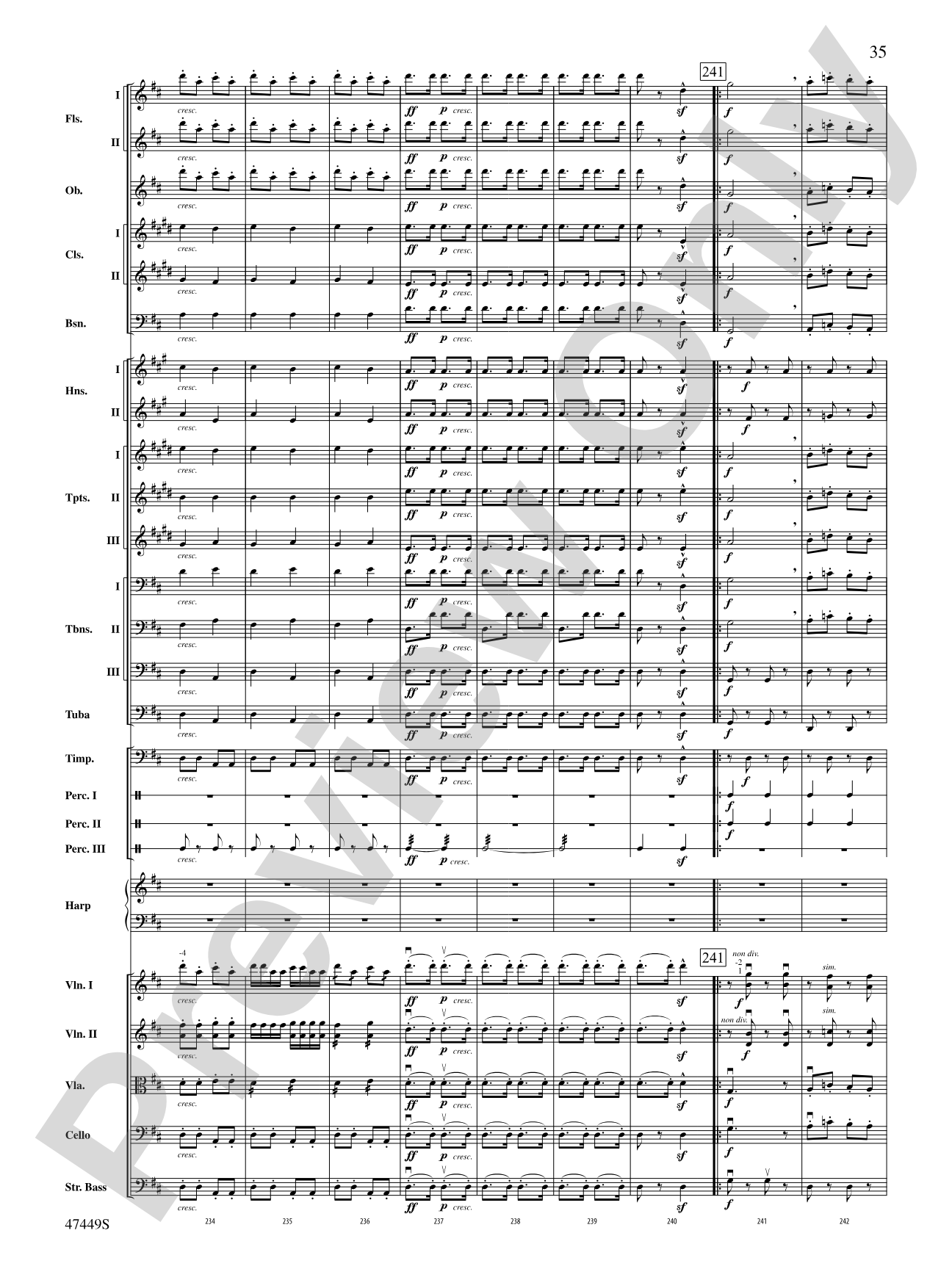Overture from Orpheus in the Underworld: Full Orchestra Conductor Score & Parts