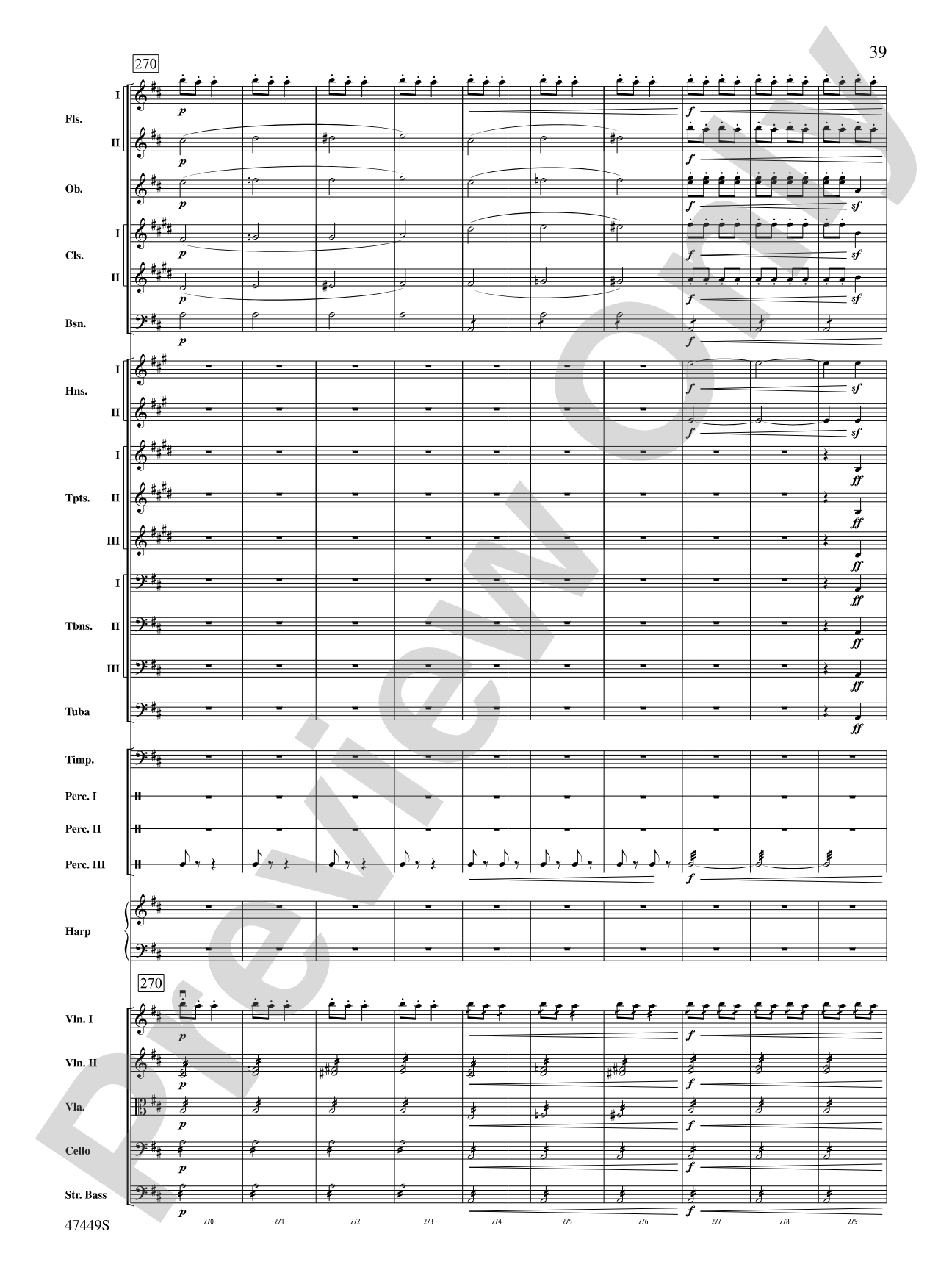 Overture from Orpheus in the Underworld: Full Orchestra Conductor Score & Parts