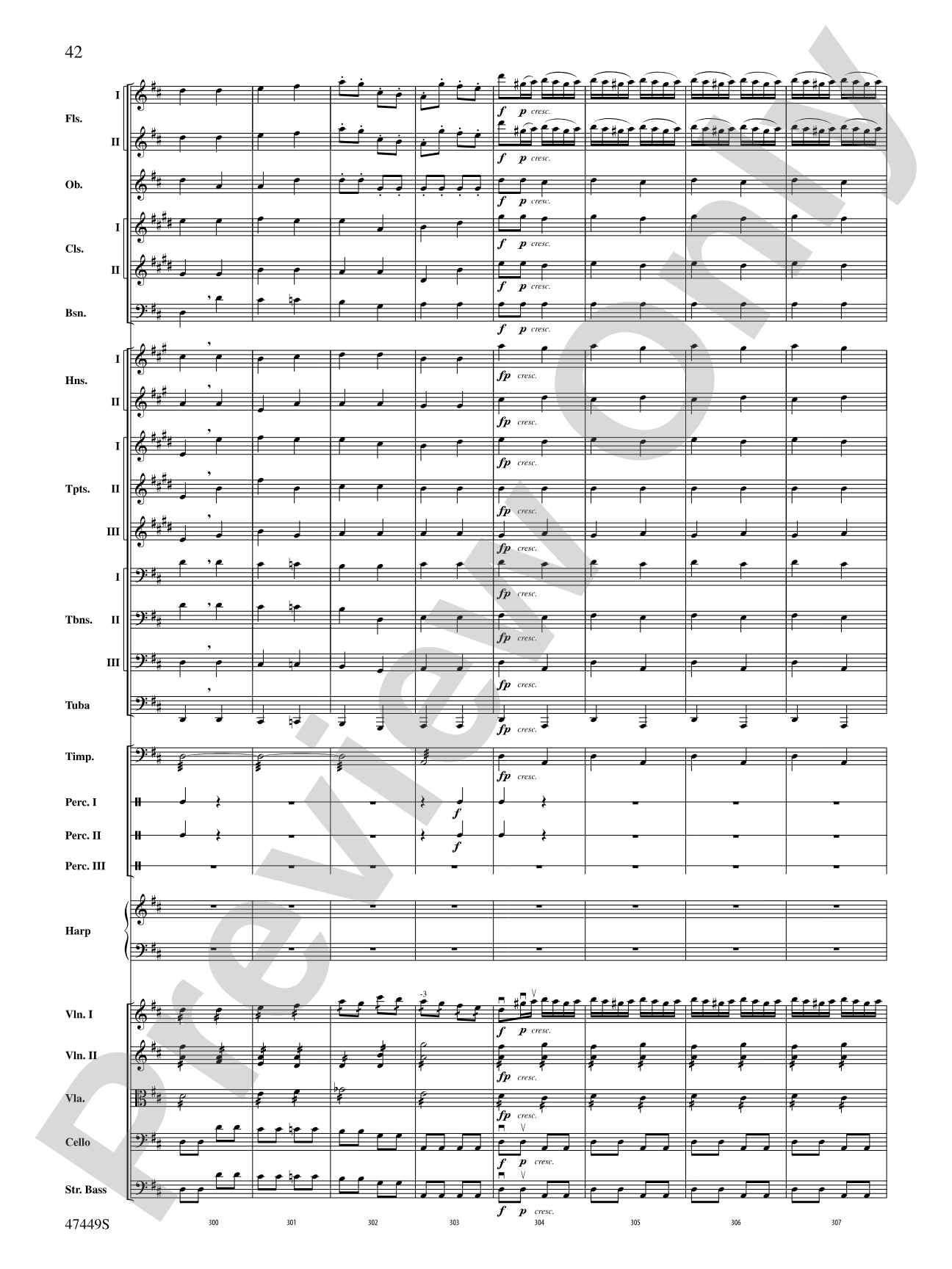 Overture from Orpheus in the Underworld: Full Orchestra Conductor Score & Parts