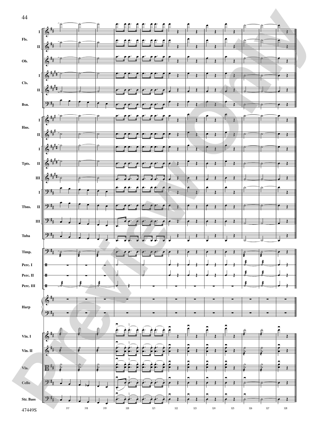 Overture from Orpheus in the Underworld: Full Orchestra Conductor Score & Parts