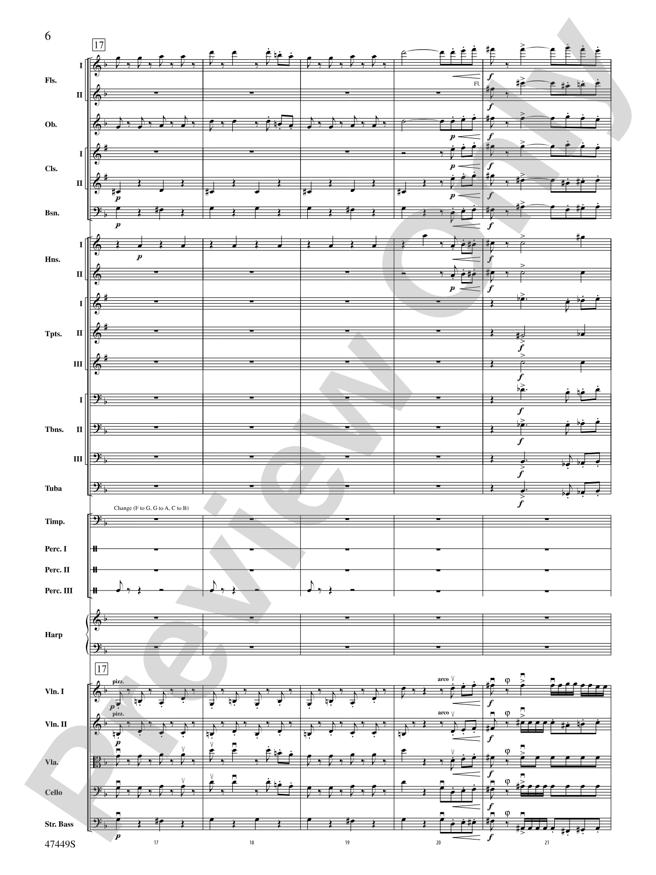 Overture from Orpheus in the Underworld: Full Orchestra Conductor Score & Parts