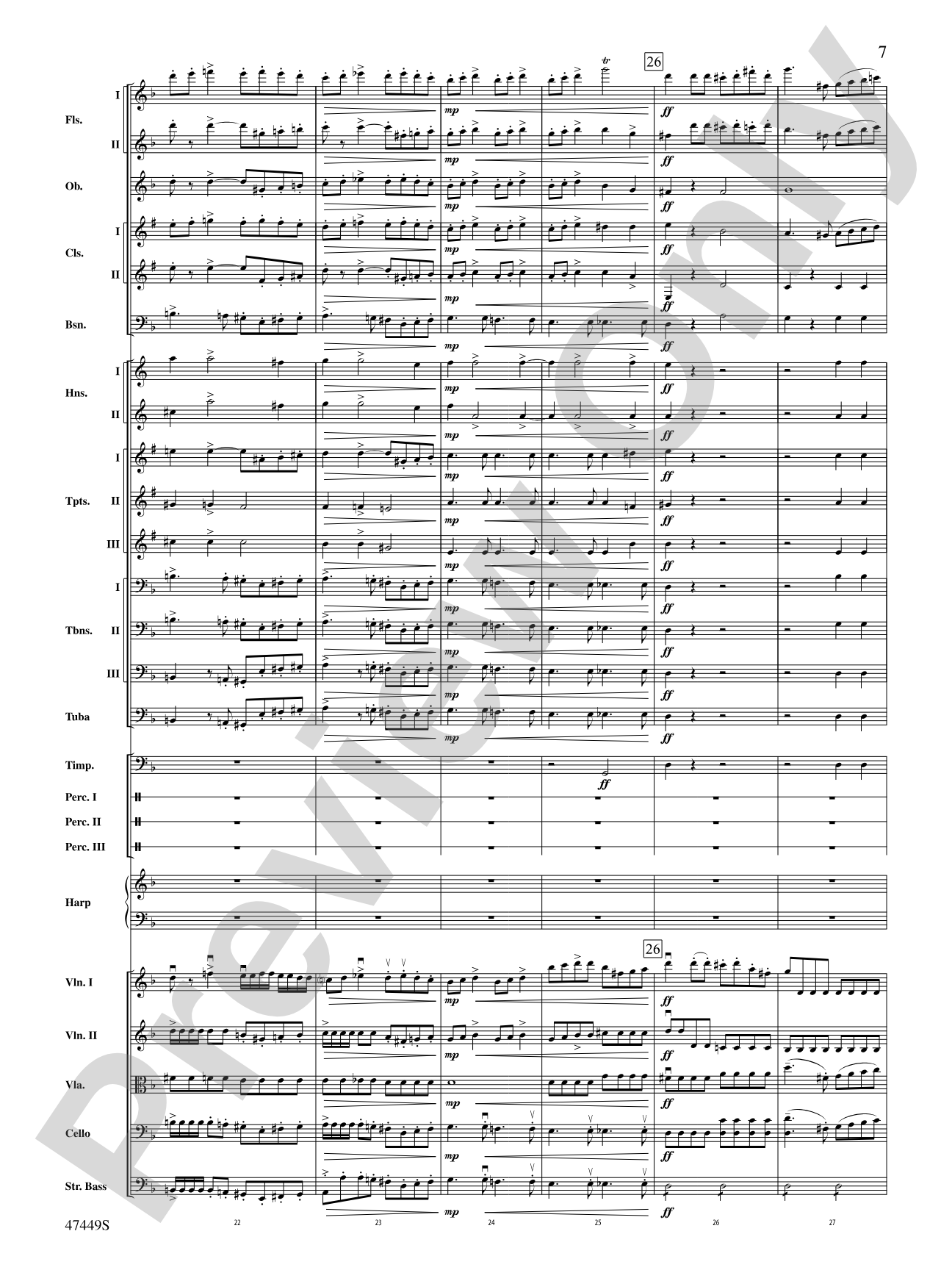 Overture from Orpheus in the Underworld: Full Orchestra Conductor Score & Parts