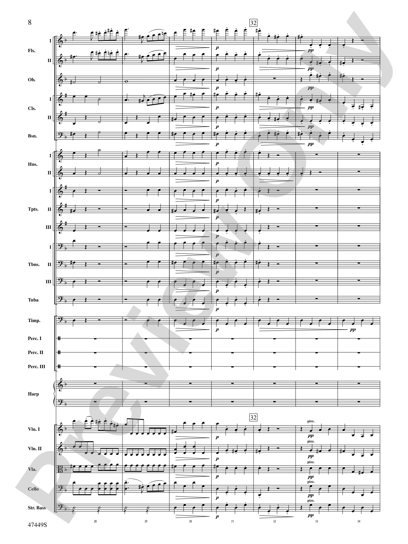 Overture from Orpheus in the Underworld: Full Orchestra Conductor Score & Parts