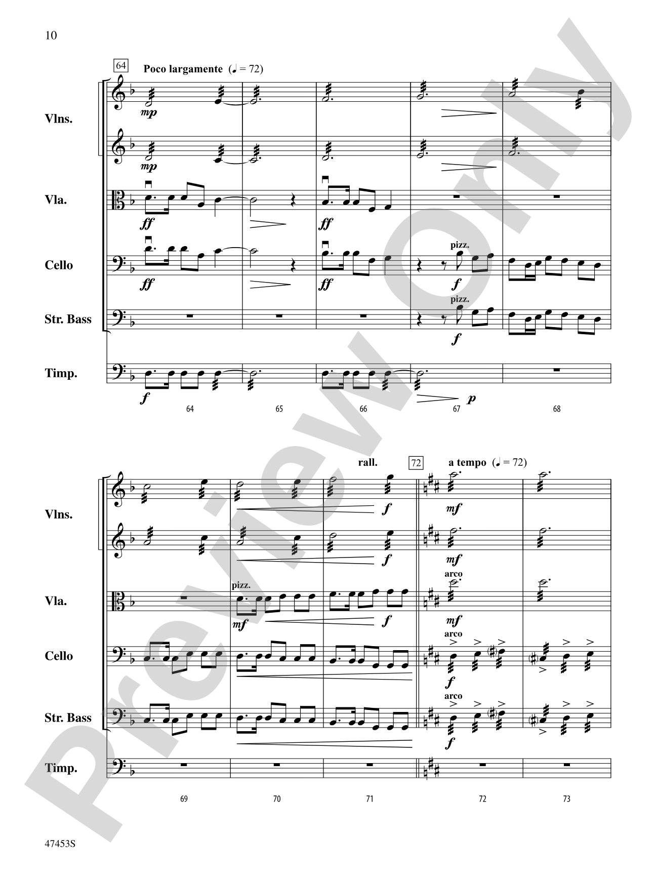 Symphony No. 2, Finale: String Orchestra Conductor Score & Parts