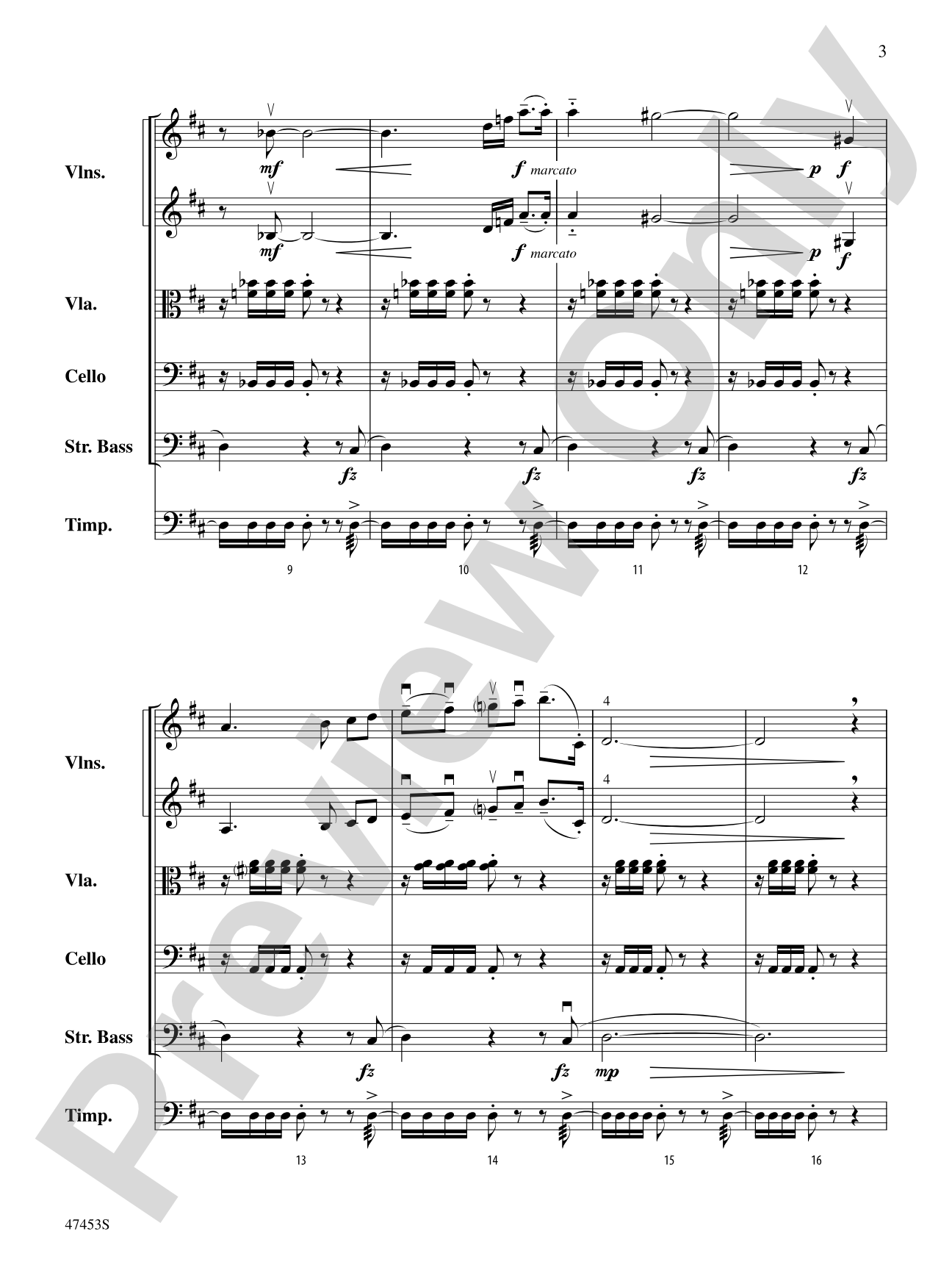 Symphony No. 2, Finale: String Orchestra Conductor Score & Parts