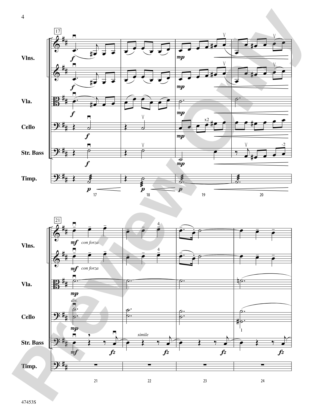Symphony No. 2, Finale: String Orchestra Conductor Score & Parts