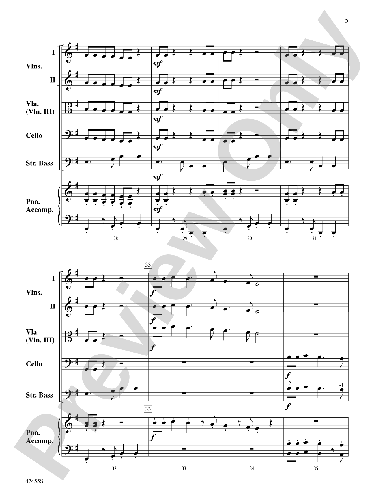 Mahler's Mysterious March: String Orchestra Conductor Score & Parts