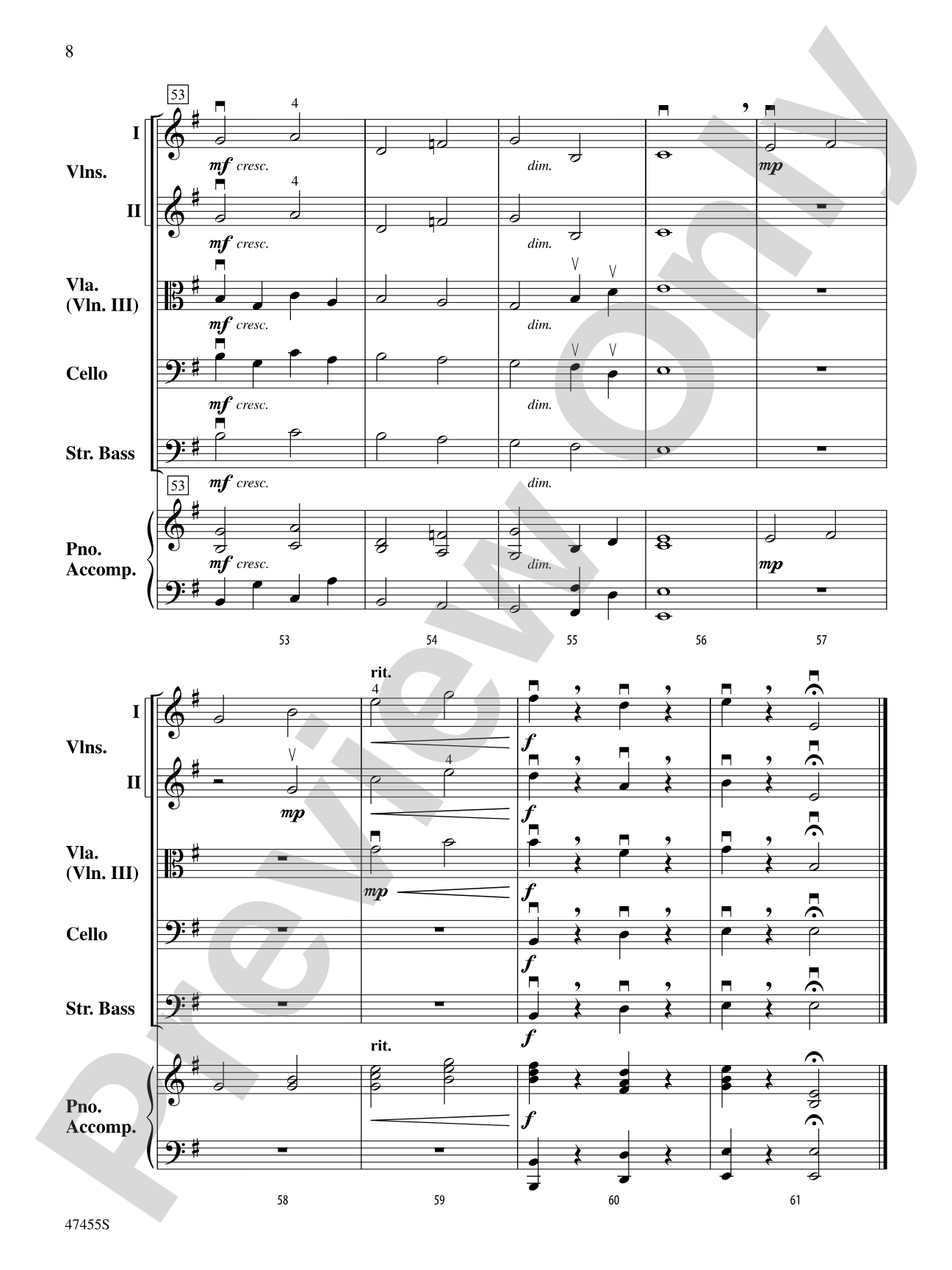 Mahler's Mysterious March: String Orchestra Conductor Score & Parts