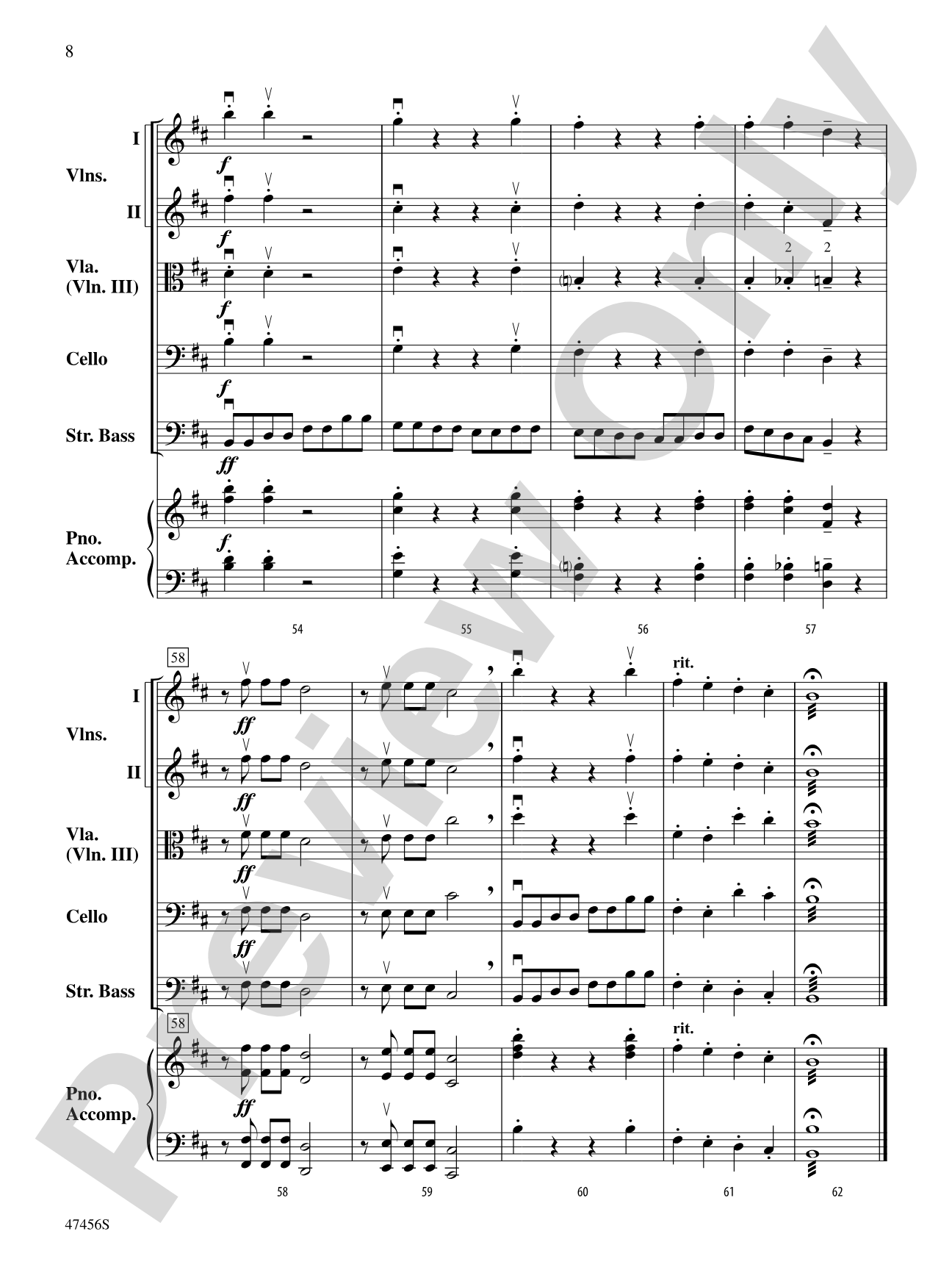 Attack of the Walking Basses: String Orchestra Conductor Score & Parts