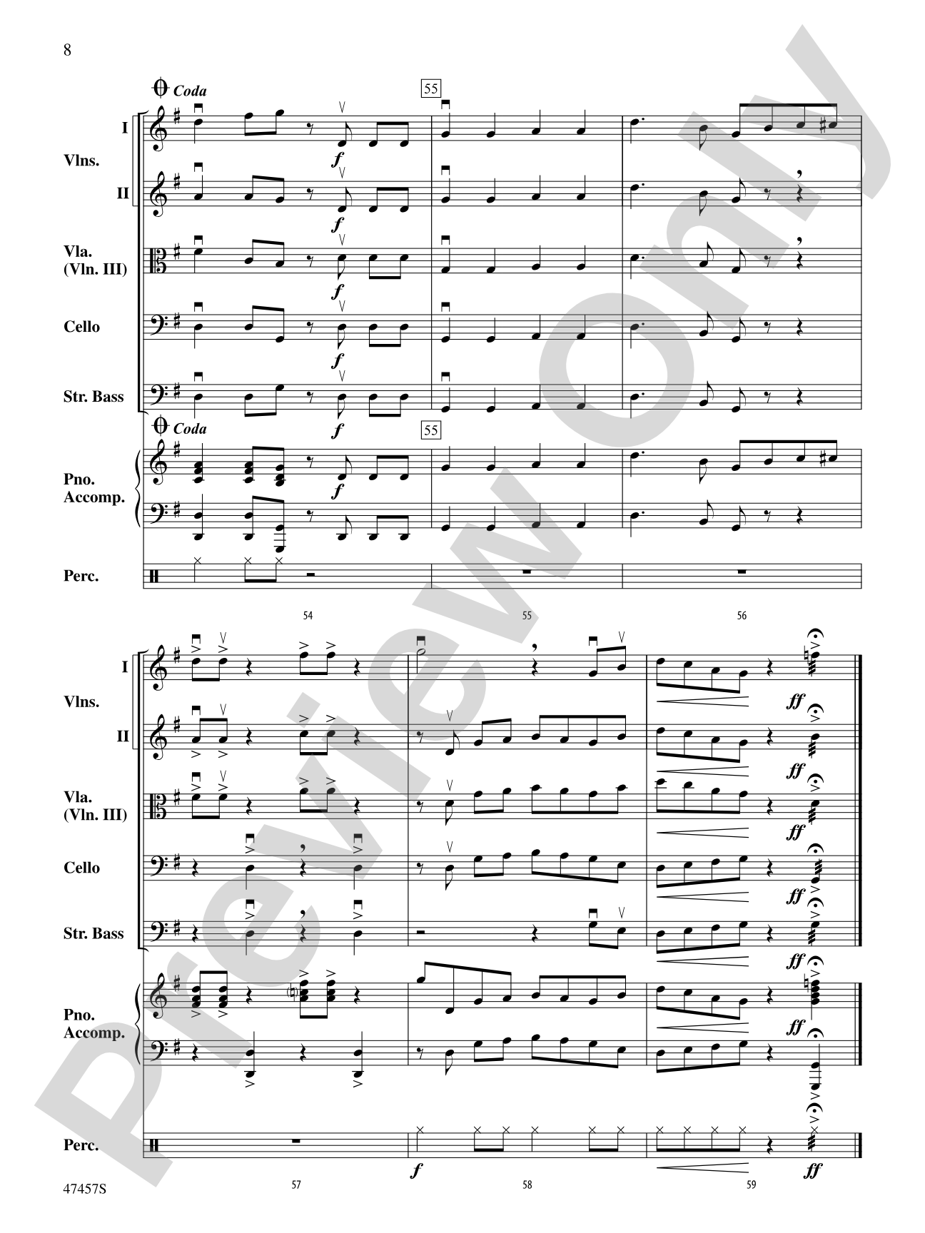 The 1812-Bar Blues: String Orchestra Conductor Score & Parts