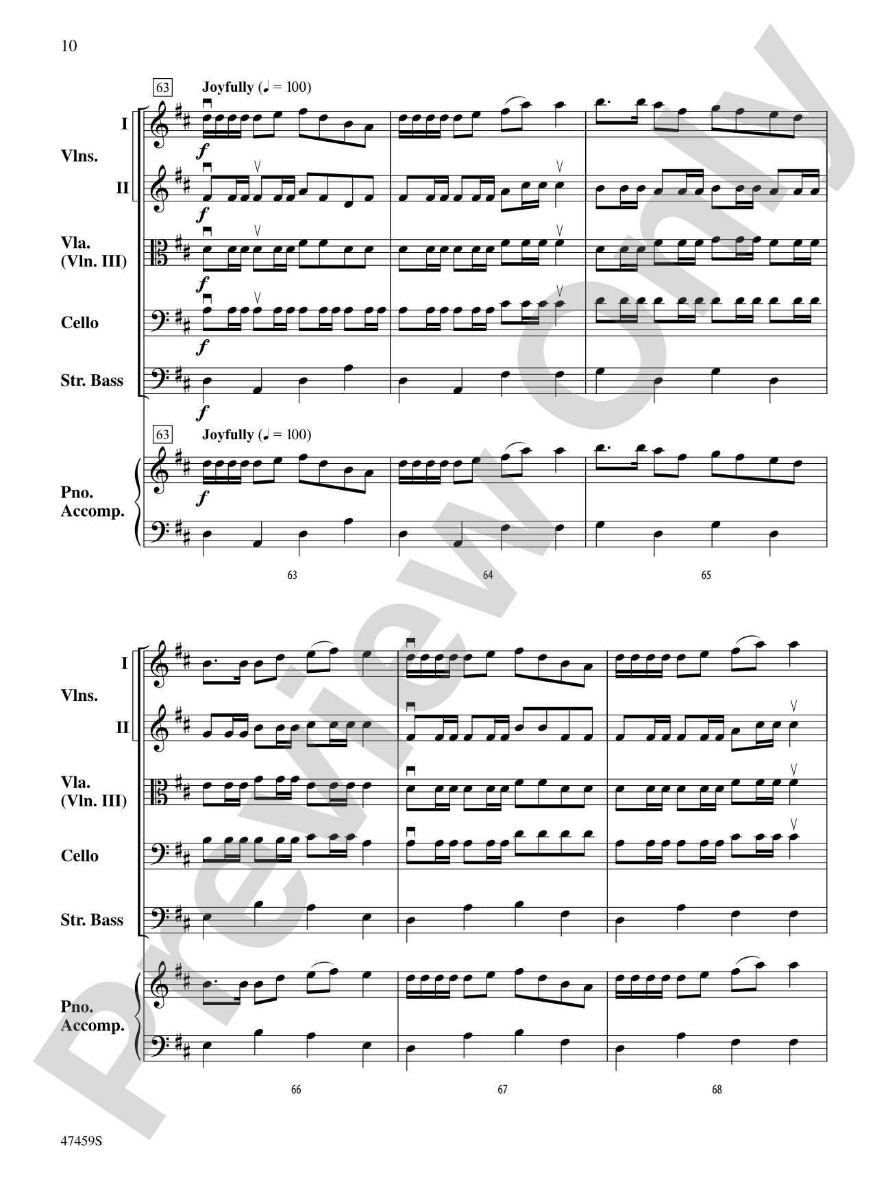 When Robins Dance: String Orchestra Conductor Score & Parts